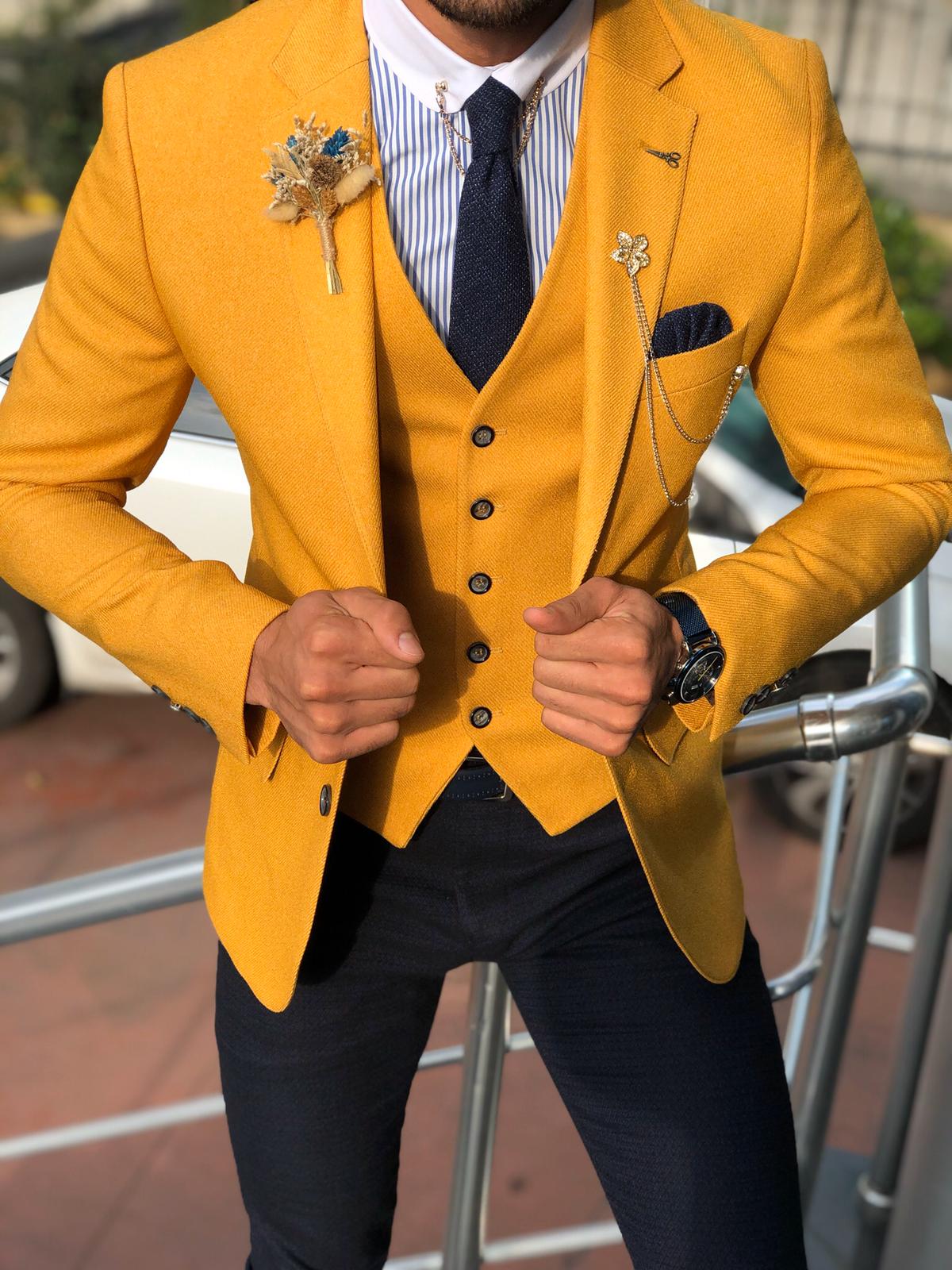 Multi Slim-Fit Suit Vest Mustard-baagr.myshopify.com-suit-BOJONI