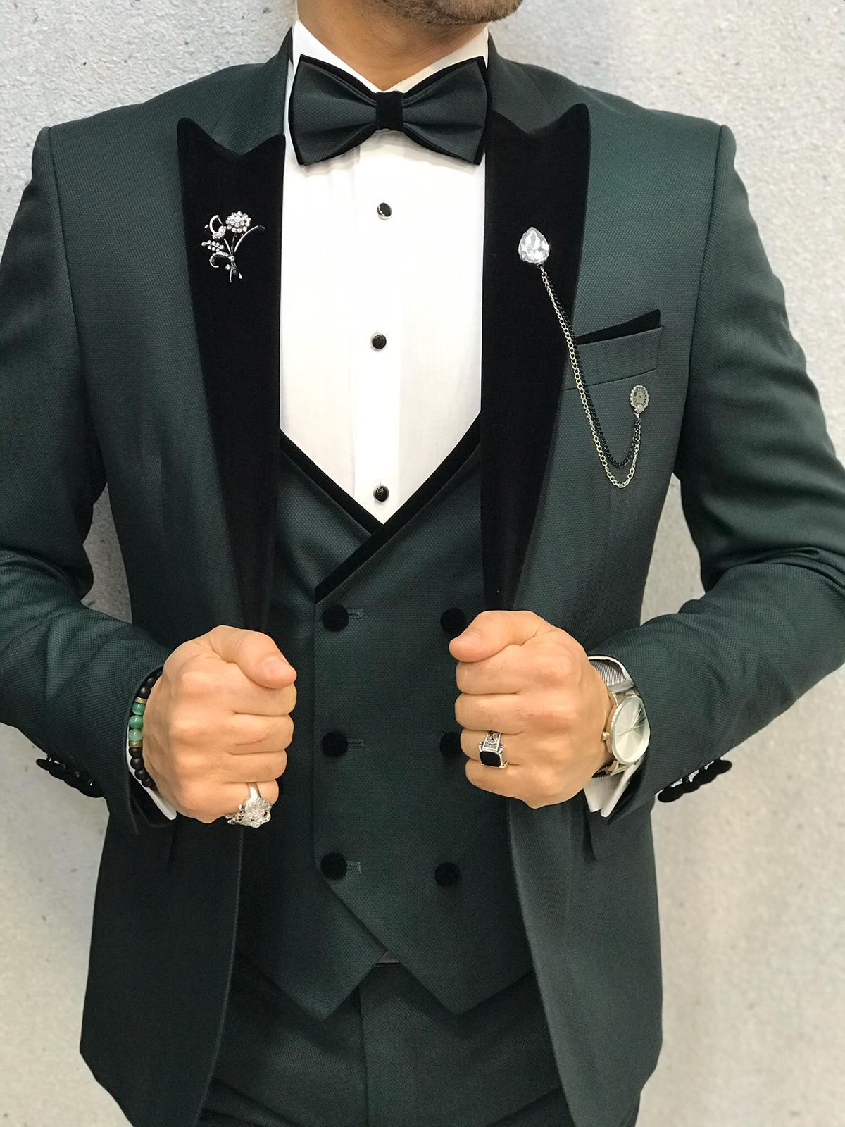 Royal Green Slim Fit Tuxedo-baagr.myshopify.com-1-brabion