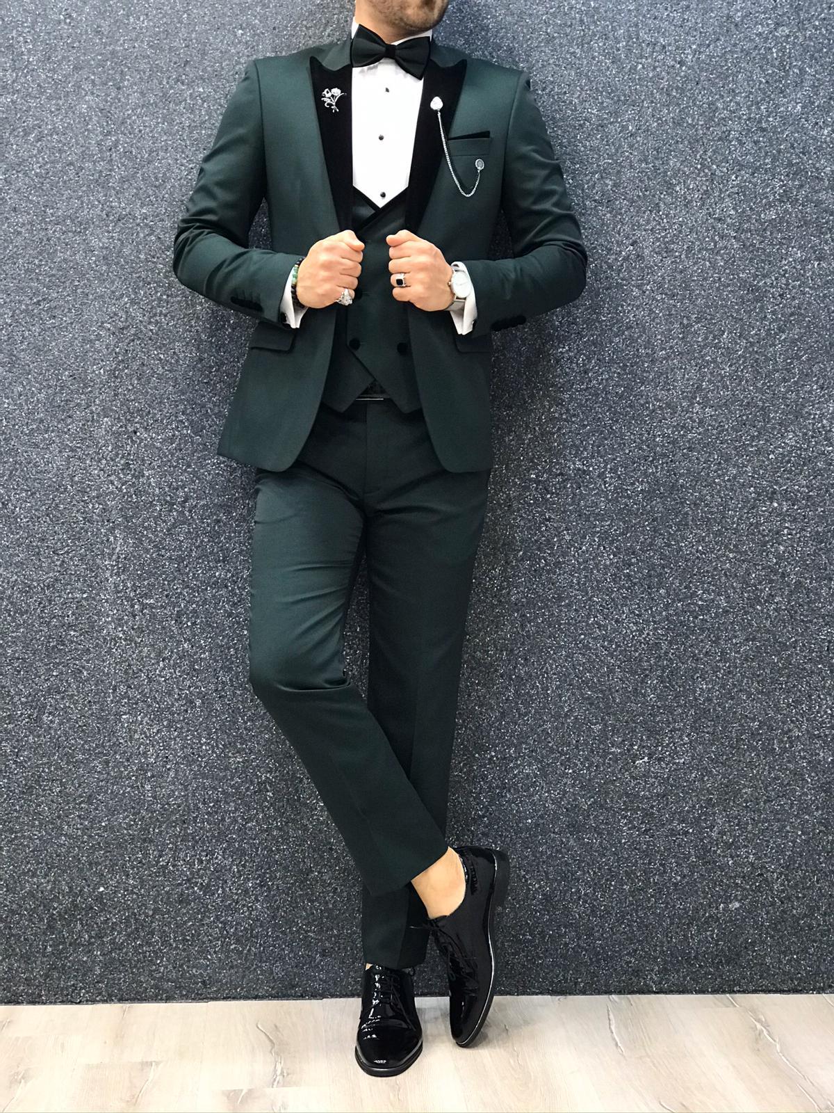 Royal Green Slim Fit Tuxedo-baagr.myshopify.com-1-brabion