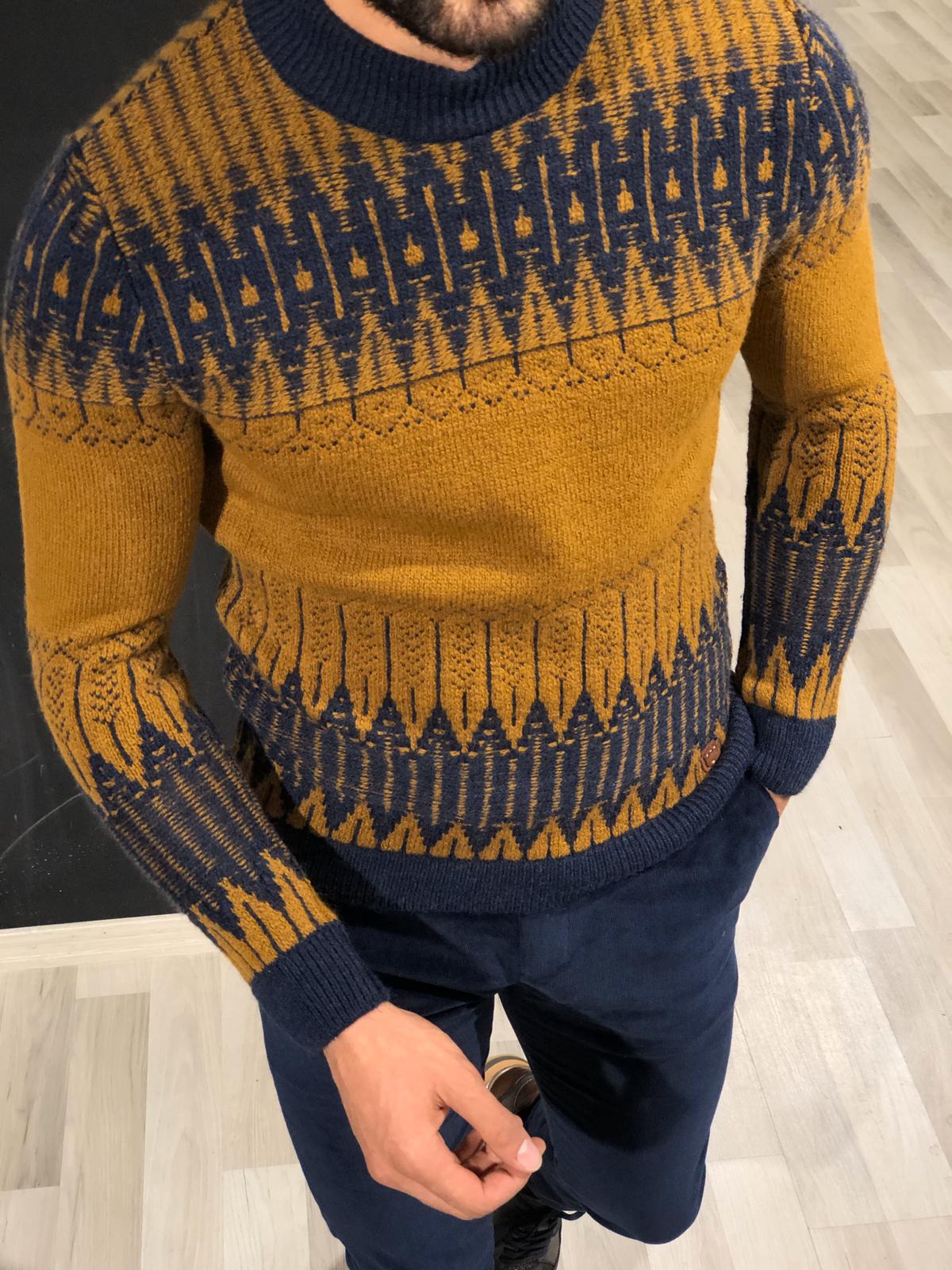 Tommy Slim-Fit Wool Half Turtleneck Knitwear Tabacco-baagr.myshopify.com-sweatshirts-BOJONI