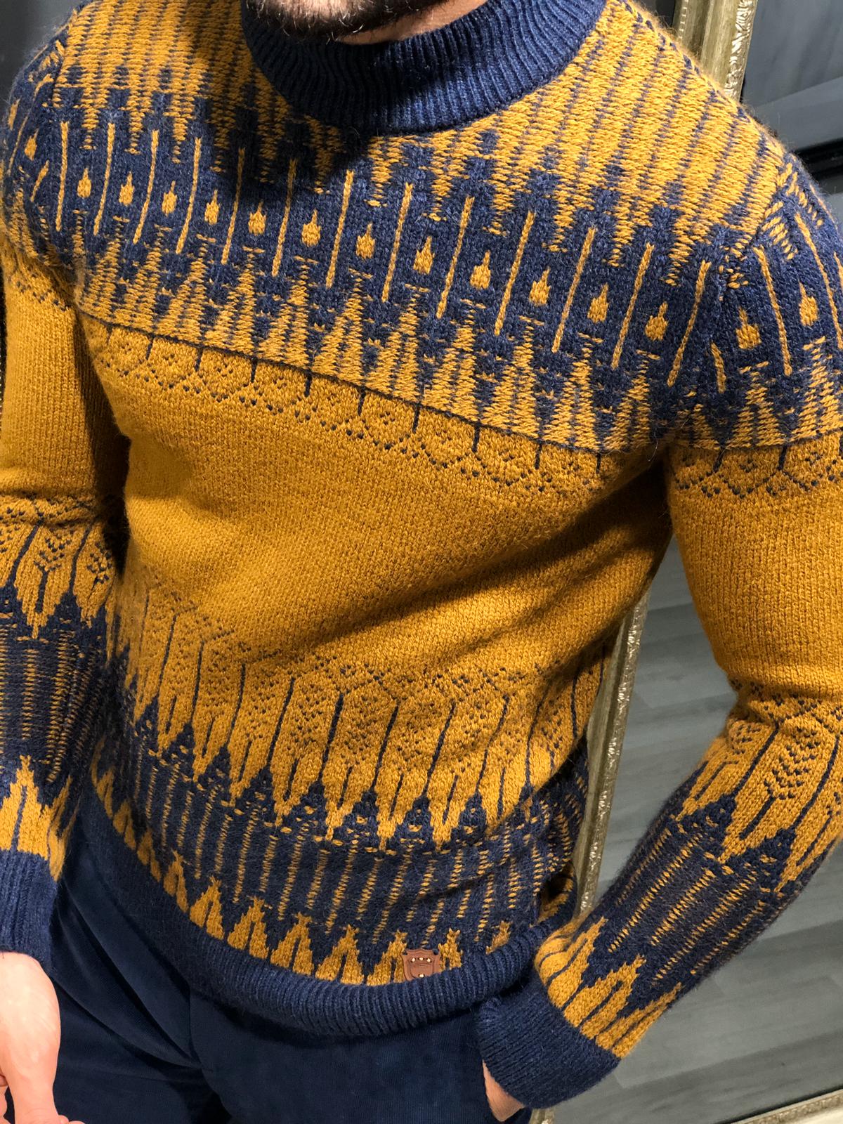 Tommy Slim-Fit Wool Half Turtleneck Knitwear Tabacco-baagr.myshopify.com-sweatshirts-BOJONI