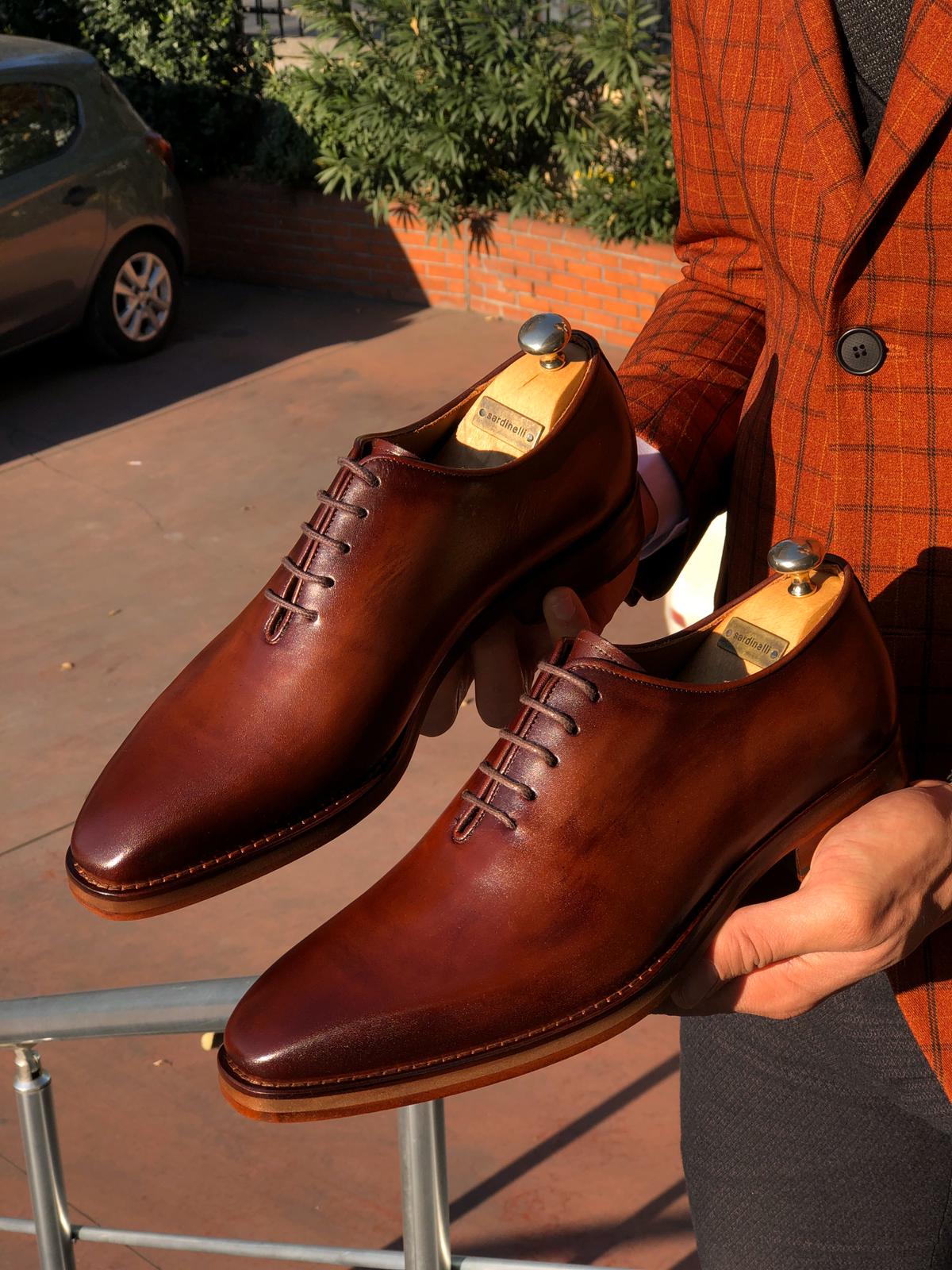 Sardinelli Laced Classic Leather Shoes Tan-baagr.myshopify.com-shoes2-BOJONI