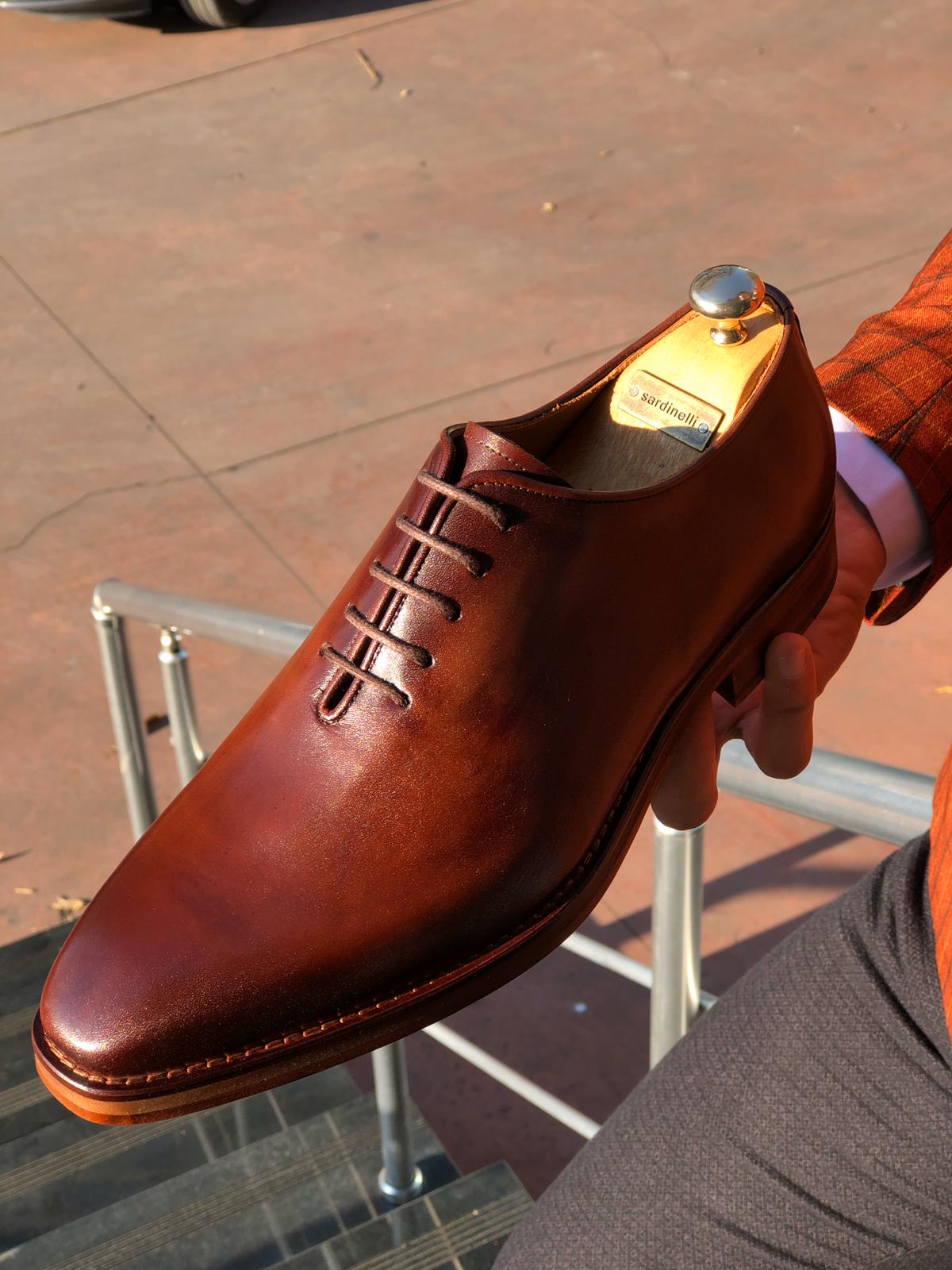 Sardinelli Laced Classic Leather Shoes Tan-baagr.myshopify.com-shoes2-BOJONI