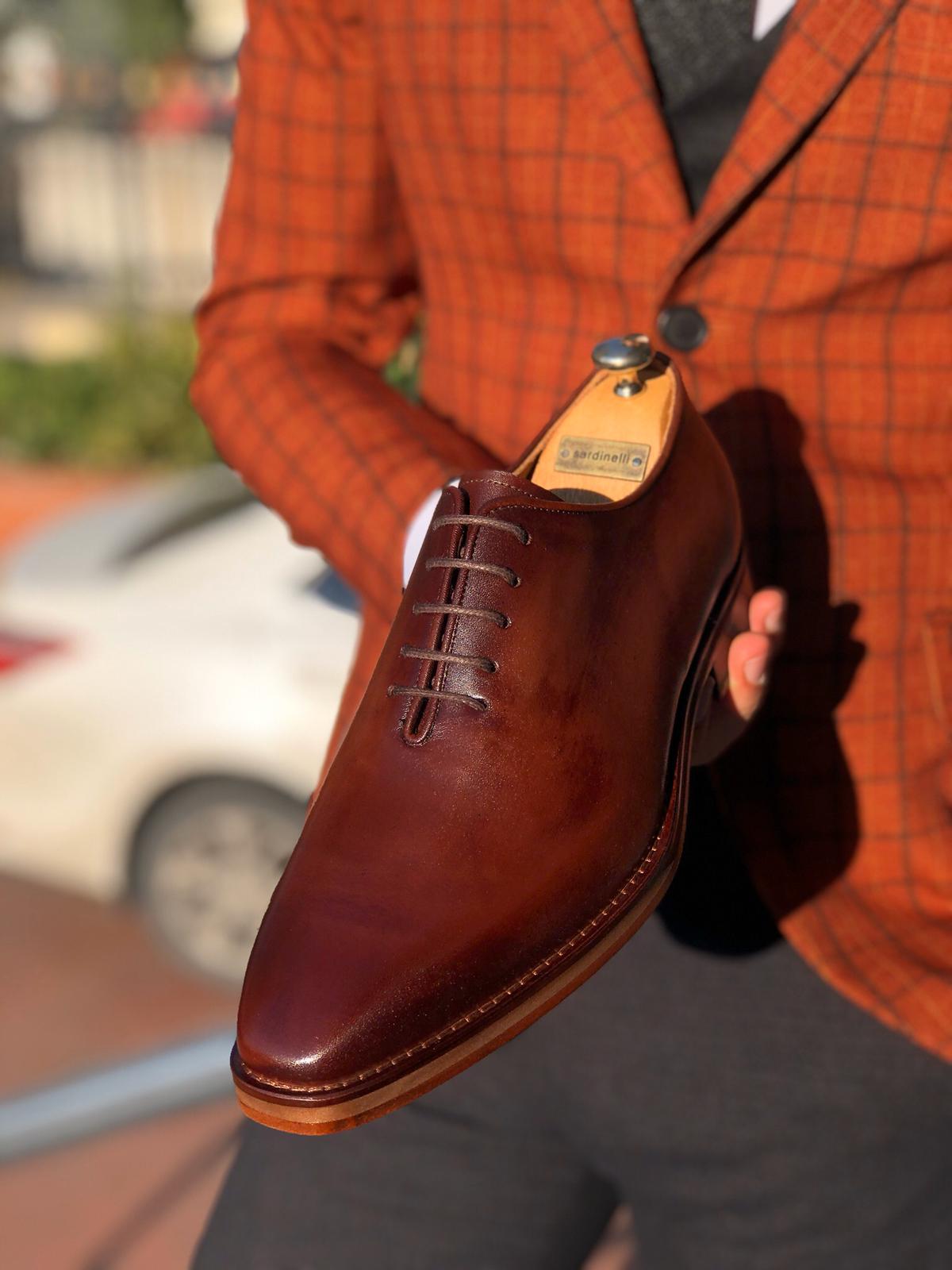 Sardinelli Laced Classic Leather Shoes Tan-baagr.myshopify.com-shoes2-BOJONI