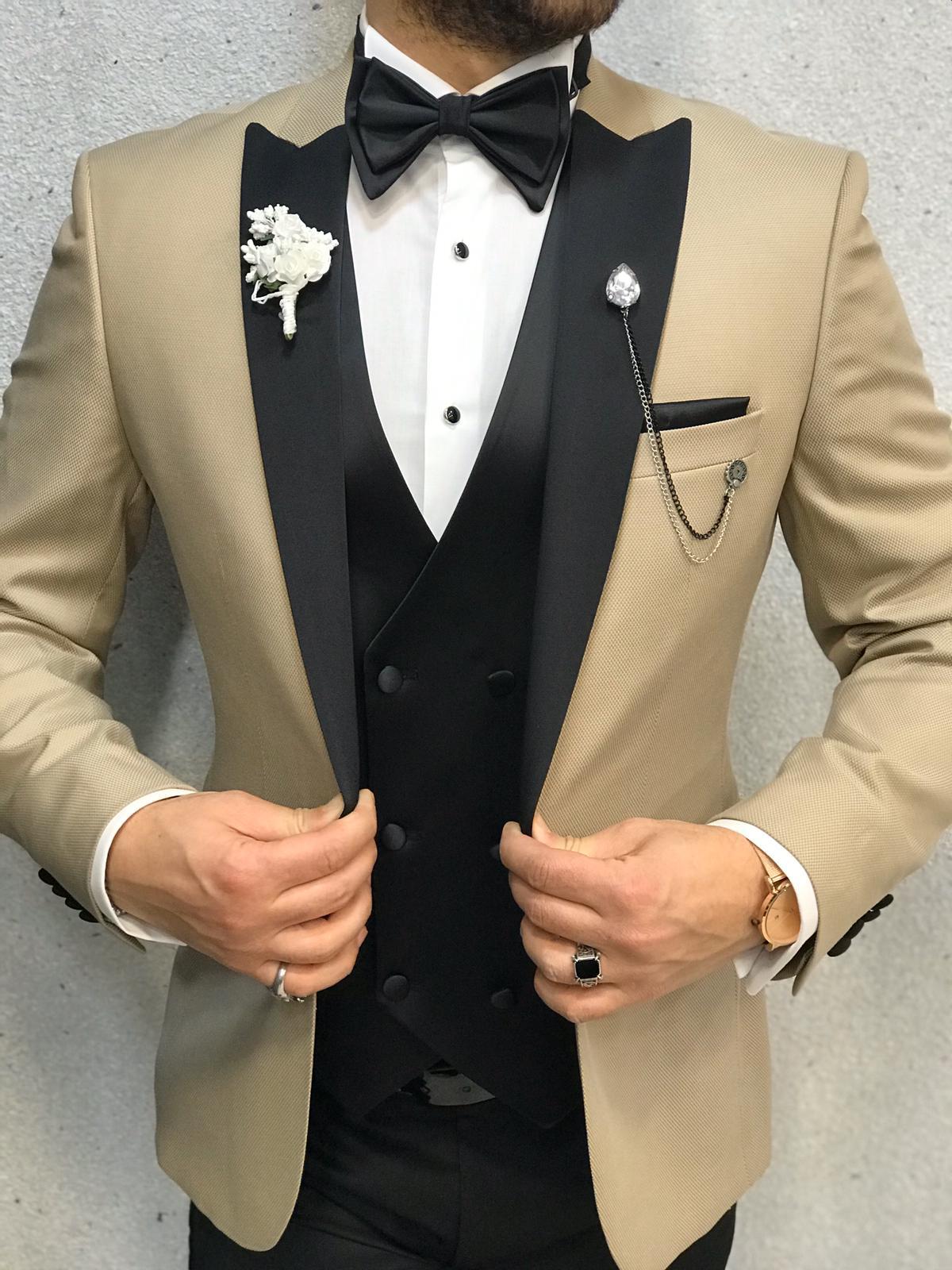 Zerno Brilliant Slim Fit Golden Tuxedo-baagr.myshopify.com-1-BOJONI