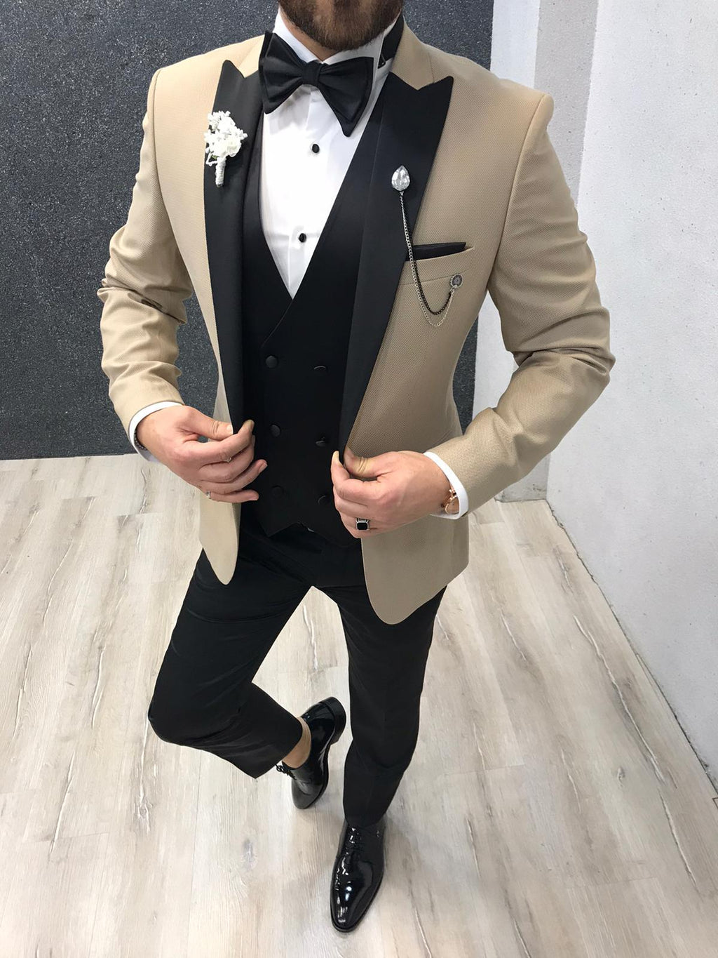 Zerno Brilliant Slim Fit Golden Tuxedo-baagr.myshopify.com-1-BOJONI