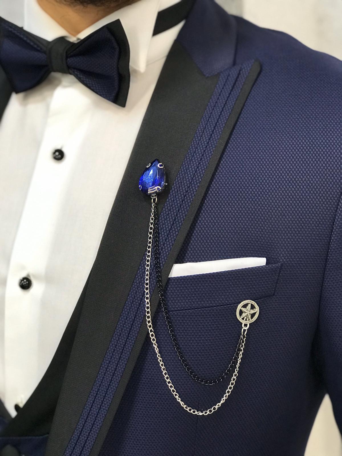 Lazio Slim Fit Navy Blue II Tuxedo-baagr.myshopify.com-1-BOJONI