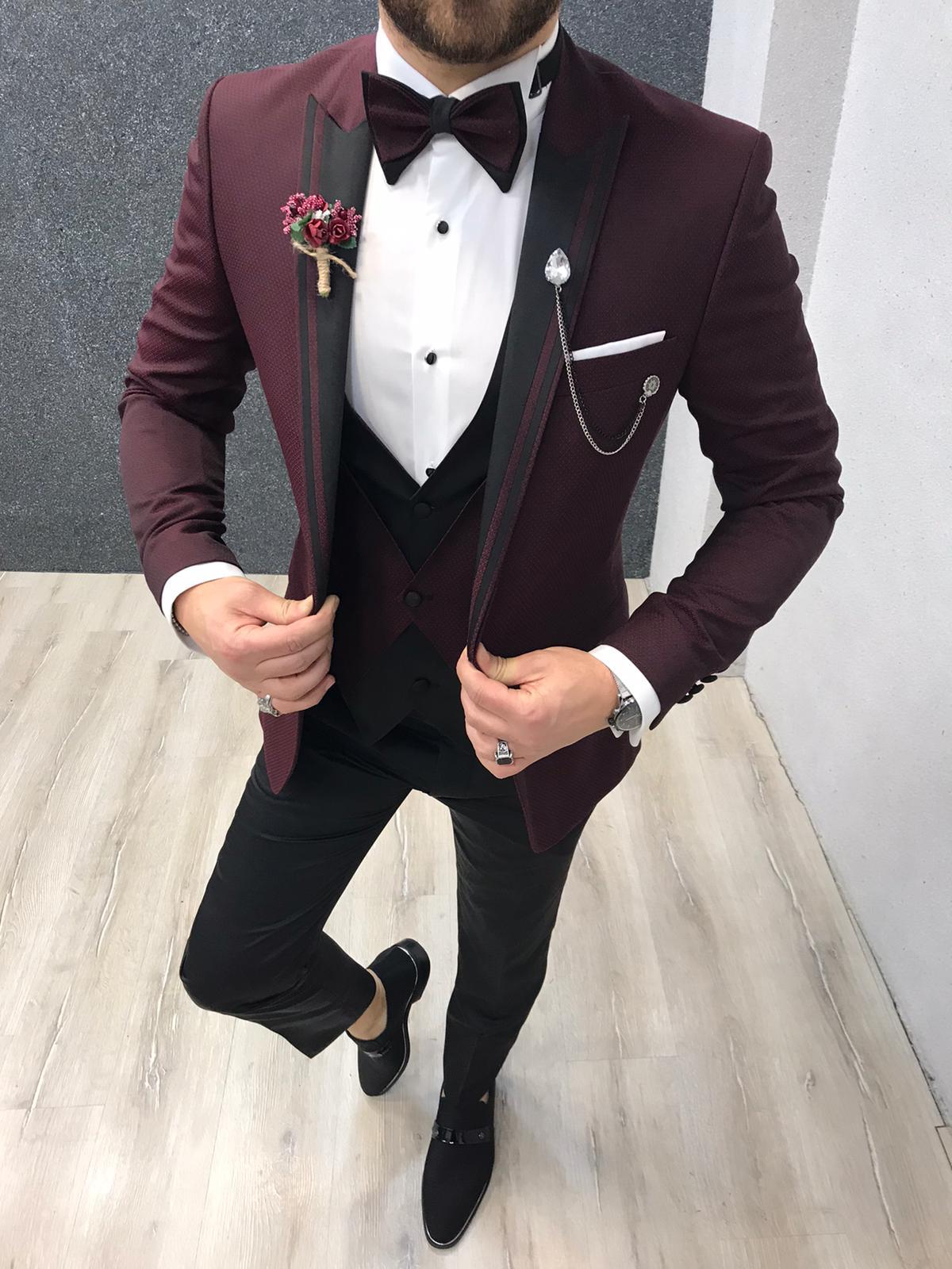 Lazio Slim Fit Claret Red Tuxedo-baagr.myshopify.com-1-BOJONI