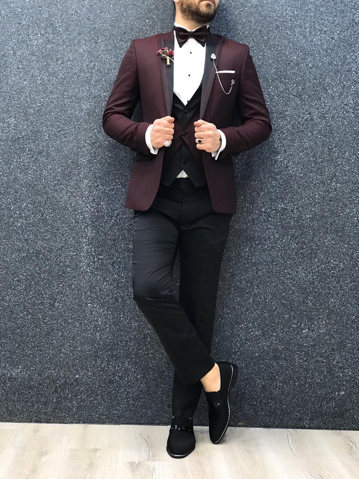 Lazio Slim Fit Claret Red Tuxedo-baagr.myshopify.com-1-BOJONI