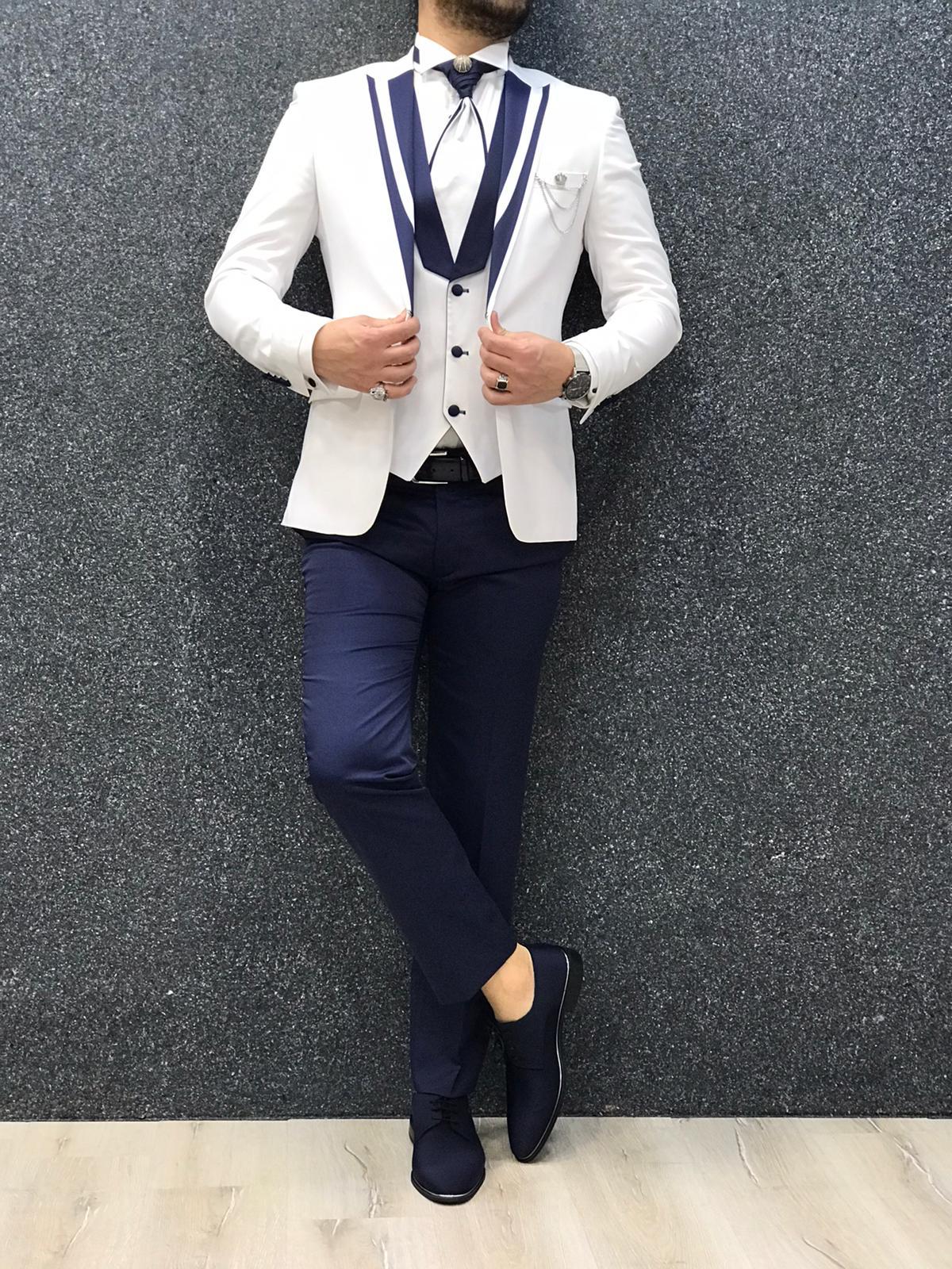 Lazio Brilliant Slim Fit White Tuxedo-baagr.myshopify.com-1-BOJONI