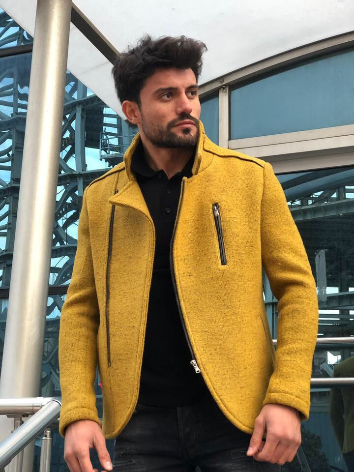 Bernard Wool Yellow Jacket-baagr.myshopify.com-Jacket-BOJONI