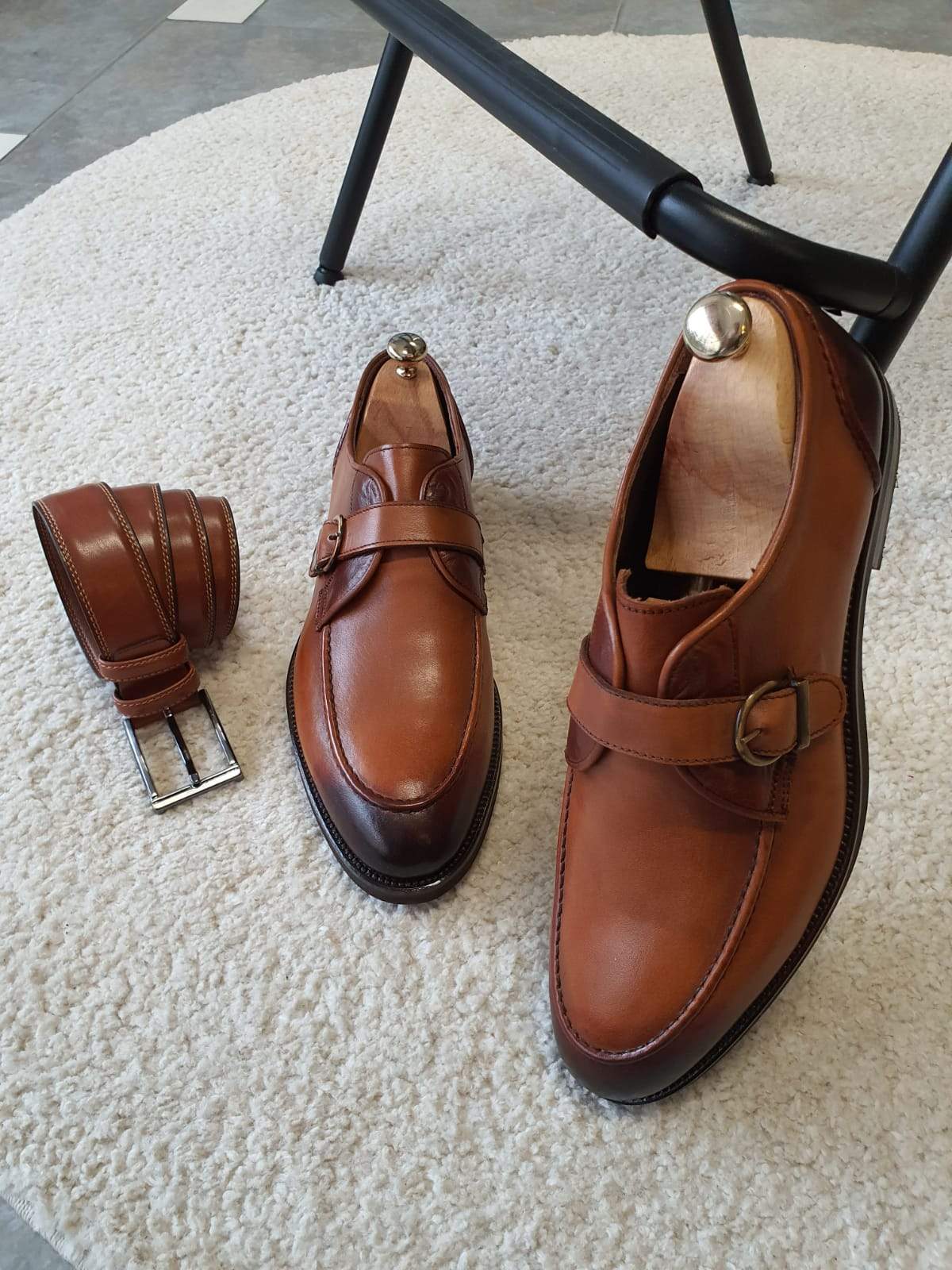 Vicenza Tan Buckle Loafers-baagr.myshopify.com-shoes2-brabion