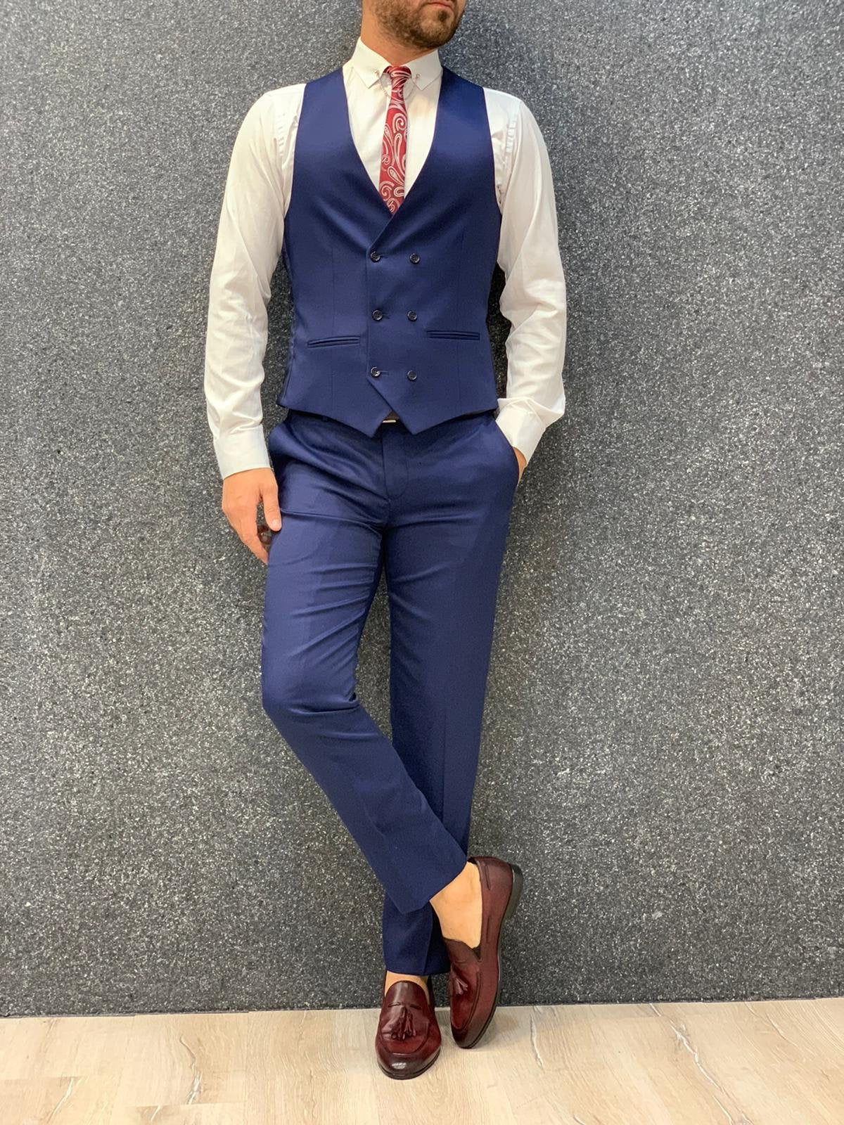 Kan Indigo Slim Fit Wool Suit-baagr.myshopify.com-1-BOJONI