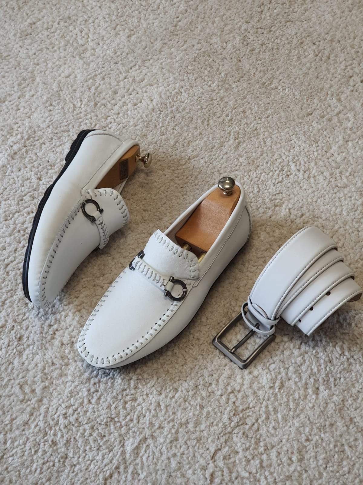 Antonio White Slip On Bit Loafers-baagr.myshopify.com-shoes2-brabion