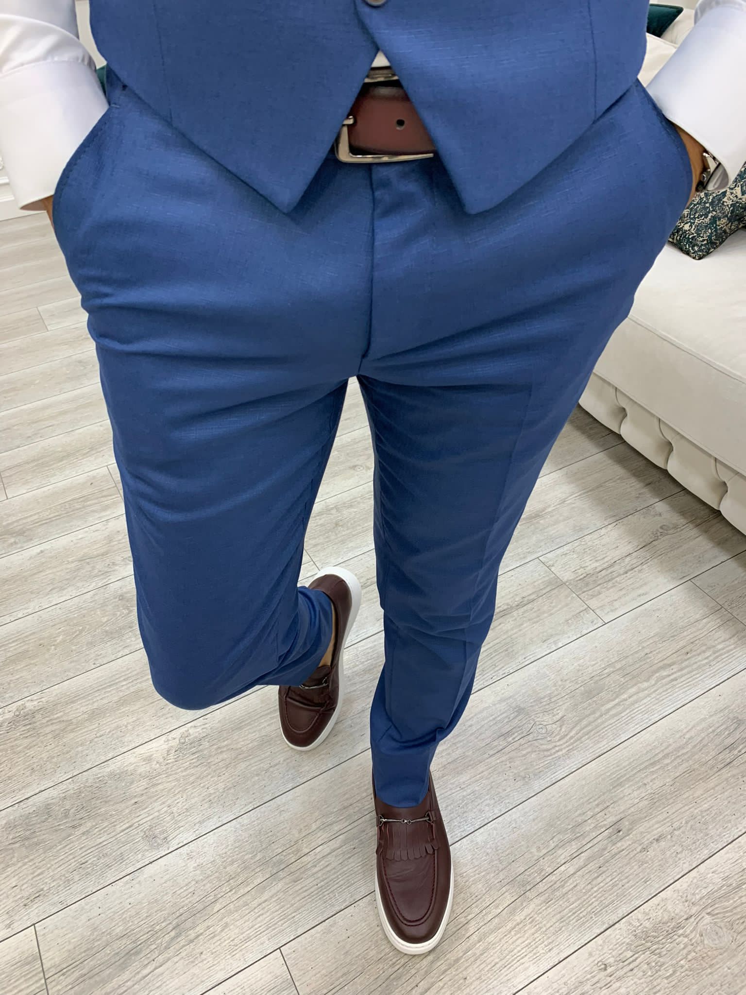 Argeli Blue Plaid Slim Fit Suit-baagr.myshopify.com-1-BOJONI