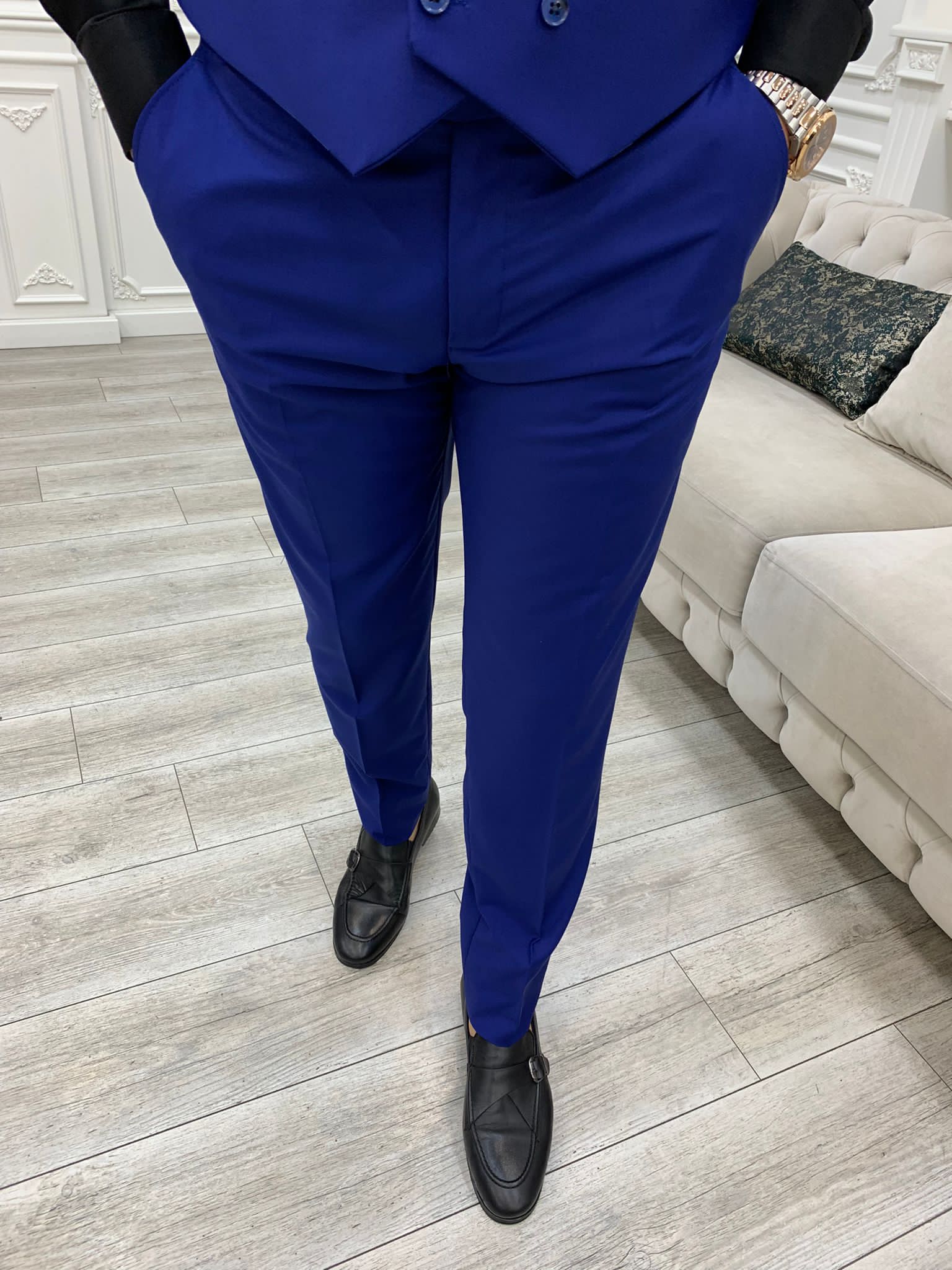 Bojoni Monte Sax Blue Slim Fit Suit
