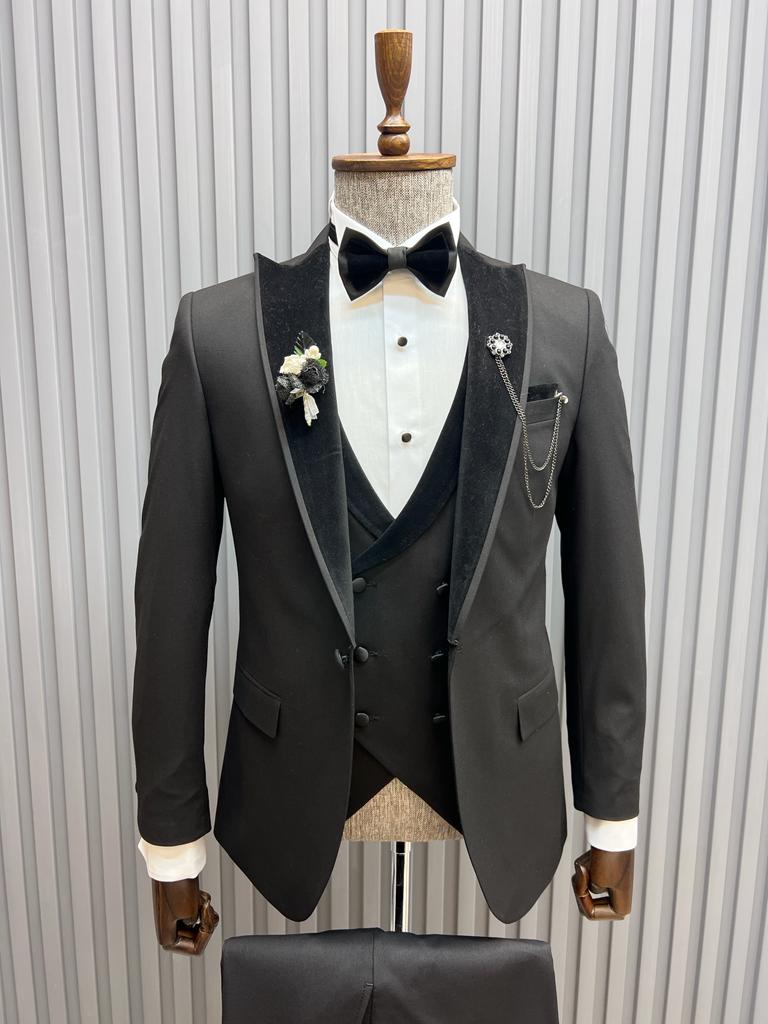 Bojoni Tommy Slim Fit Black  Tuxedo