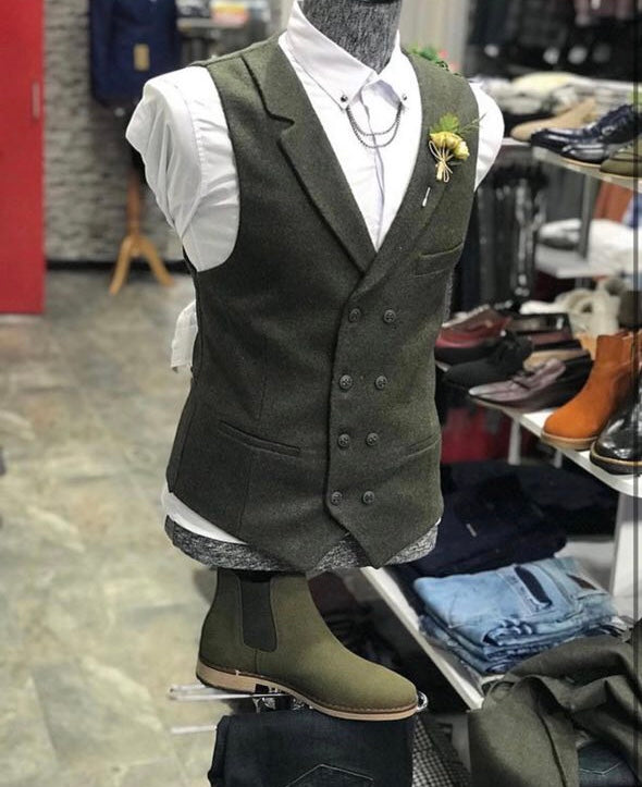 Ardenza Khaki Slim Fit Vest-baagr.myshopify.com--BOJONI