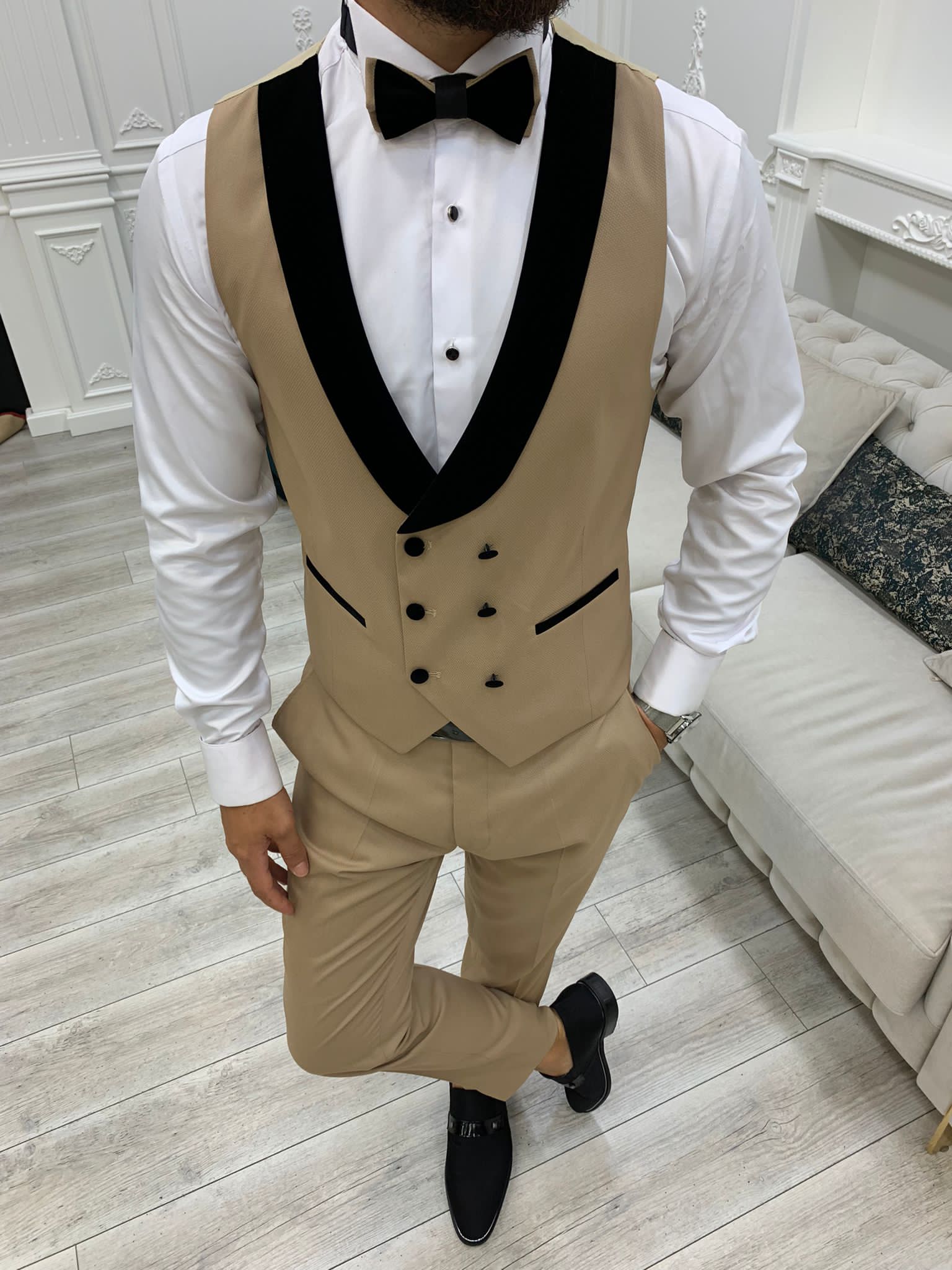 Ventura Dark Cream Slim Fit  Tuxedo-baagr.myshopify.com-1-BOJONI
