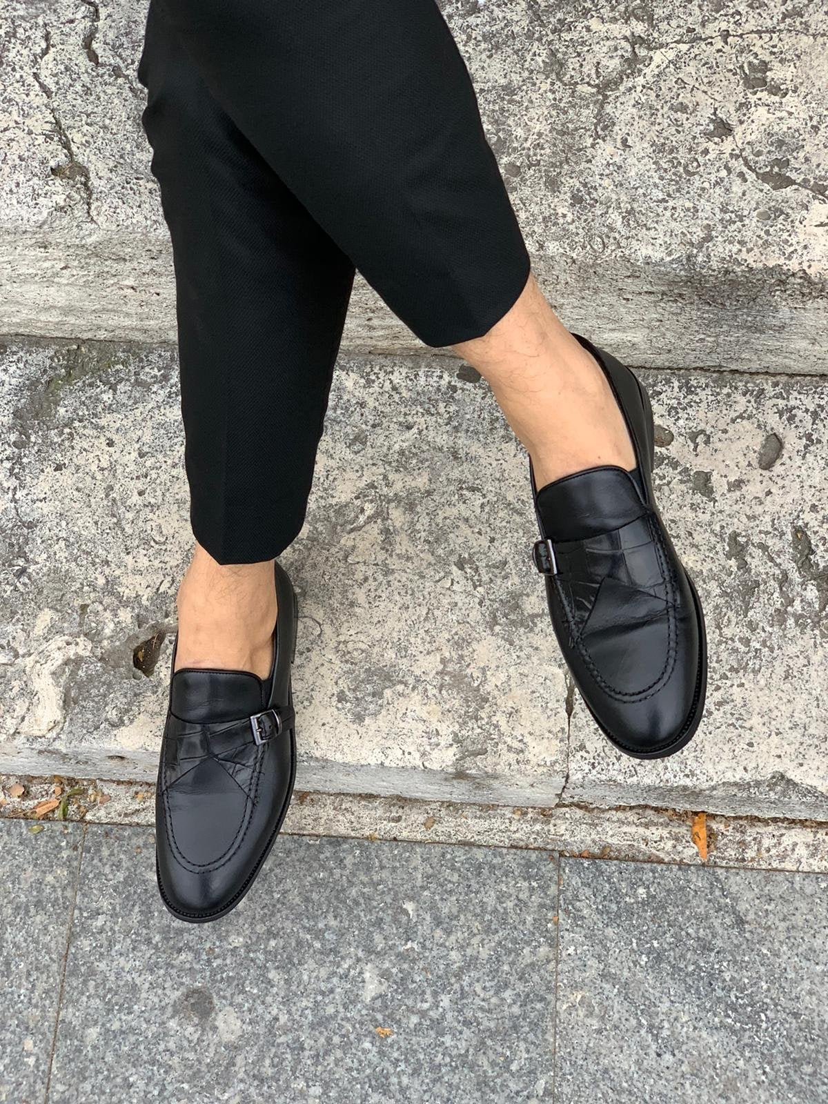 Stanoss Black Buckle Shoes-baagr.myshopify.com-shoes2-brabion