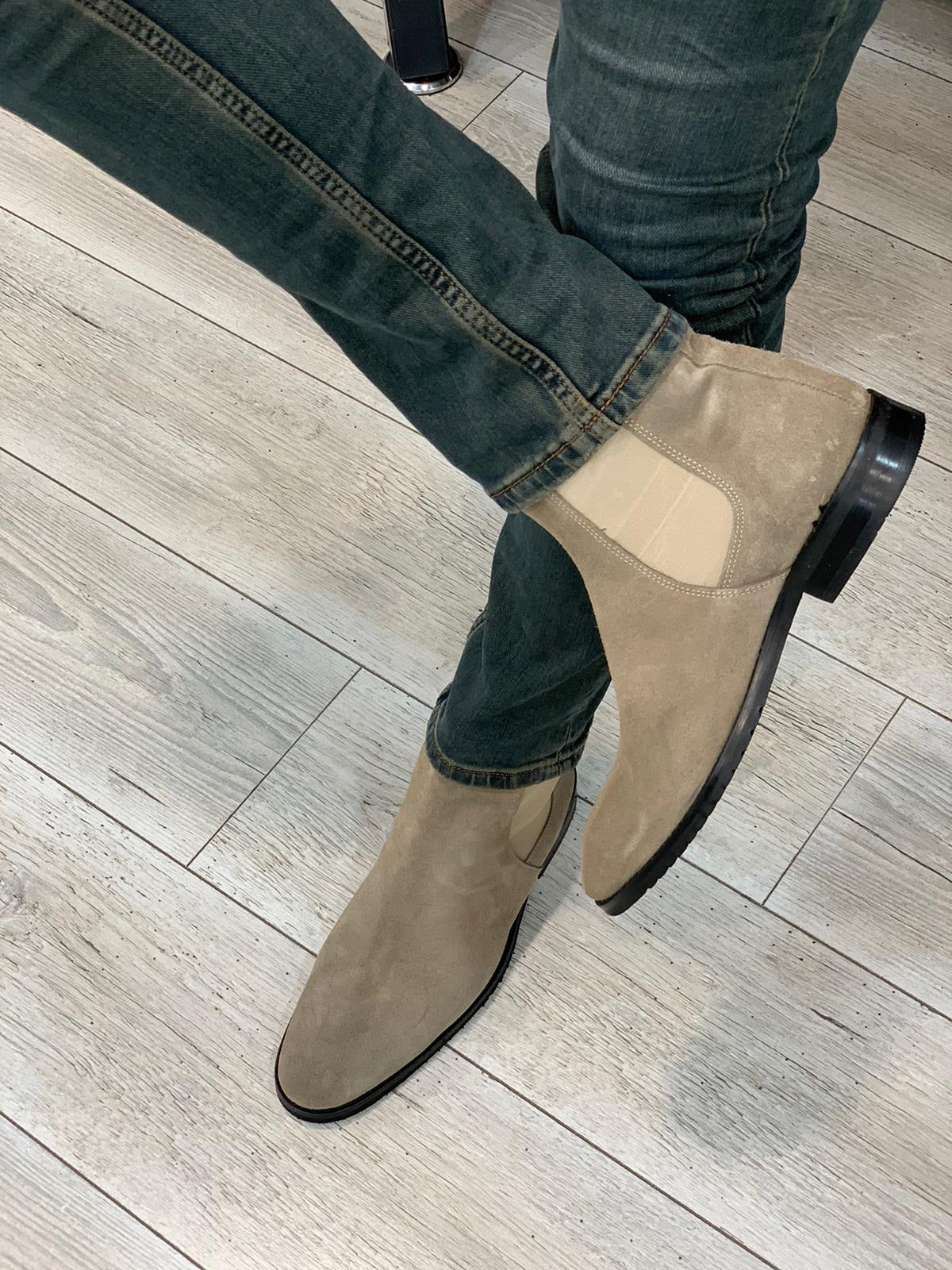 Suade Leather Chelsea Boots Cream-baagr.myshopify.com-shoes2-BOJONI