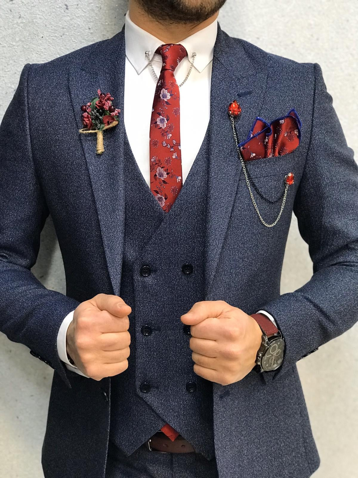 Olympia Navy Blue  Slim Fit  Suit-baagr.myshopify.com-1-BOJONI