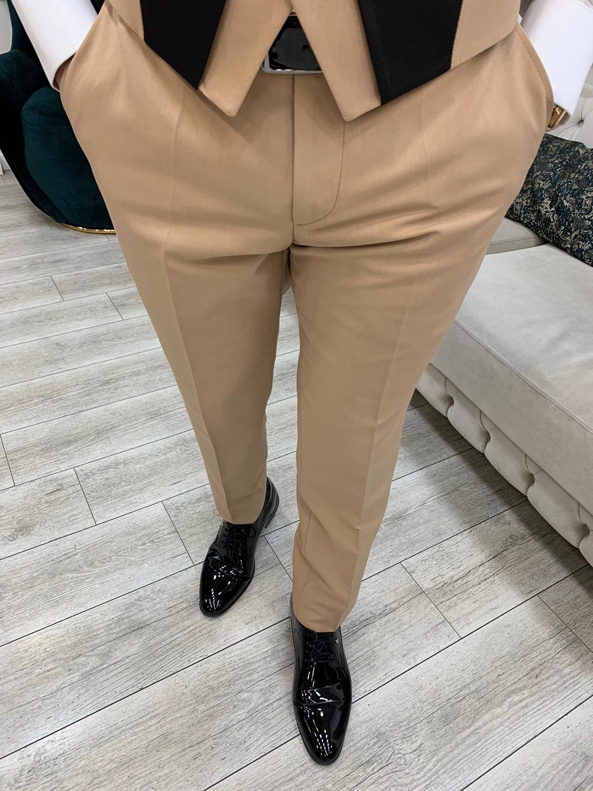 Bojoni Tishko Cream Slim Fit Tuxedo