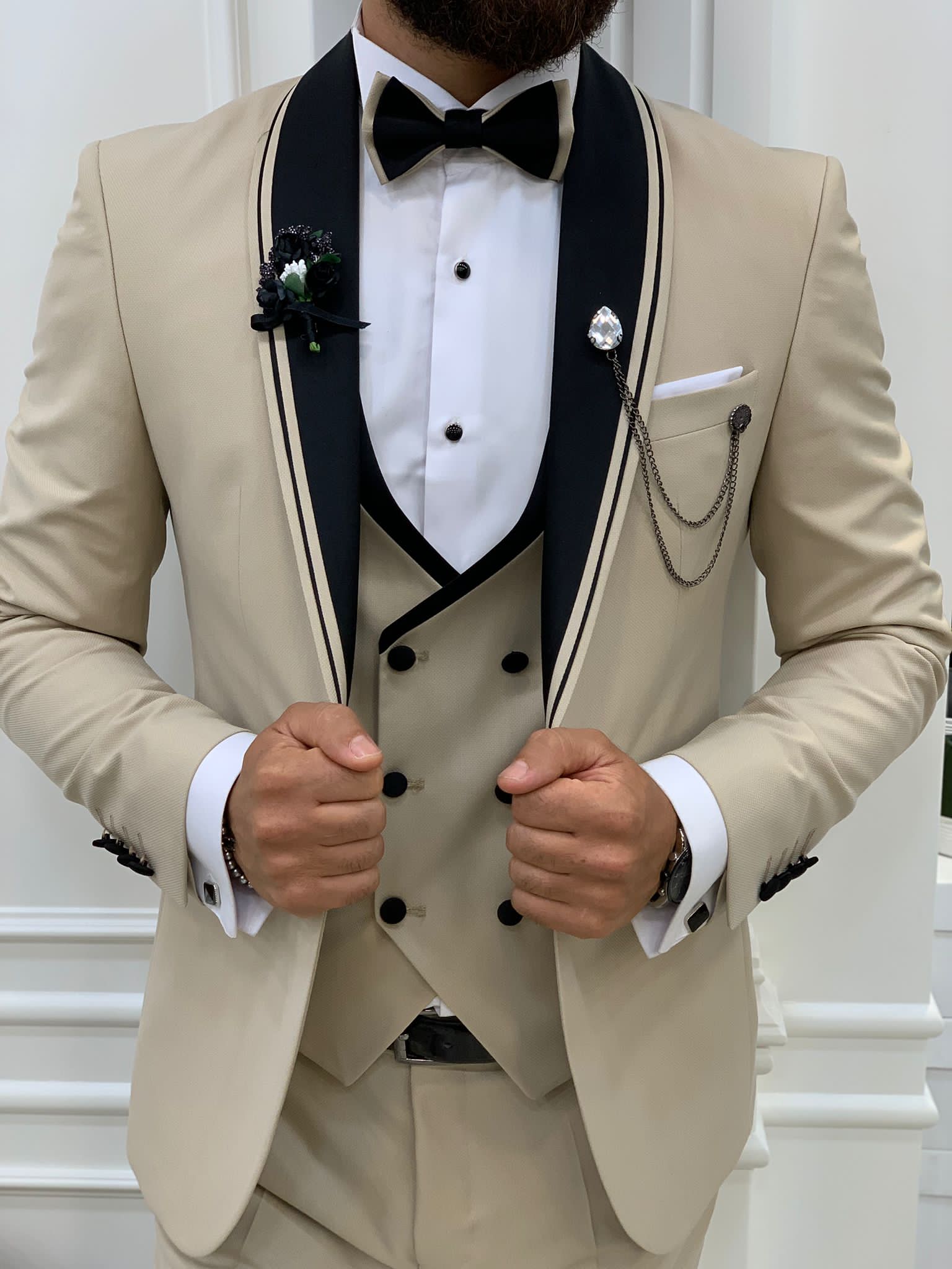 Rocca Cream Slim Fit Tuxedo-baagr.myshopify.com-1-BOJONI