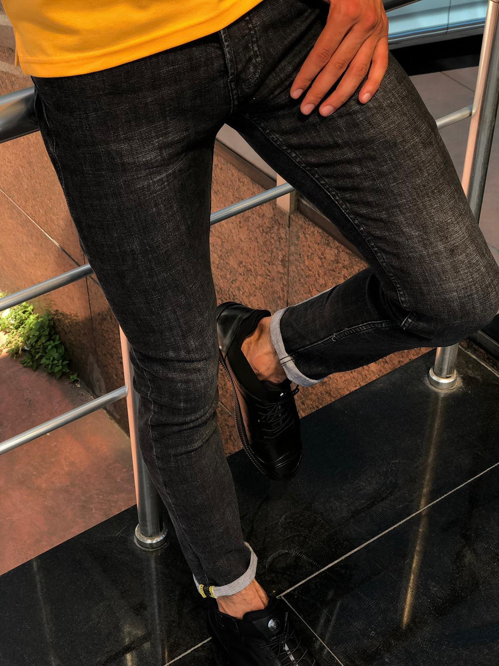 Gari Slim-Fit Jeans Black-baagr.myshopify.com-Pants-BOJONI