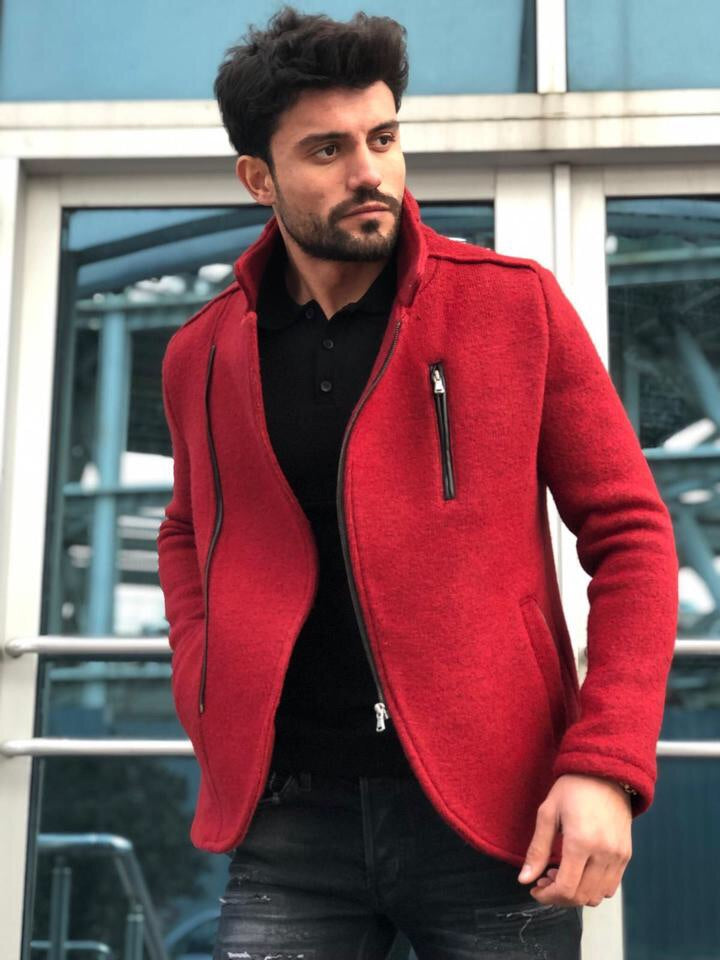 Bernard Wool Red Jacket-baagr.myshopify.com-Jacket-BOJONI