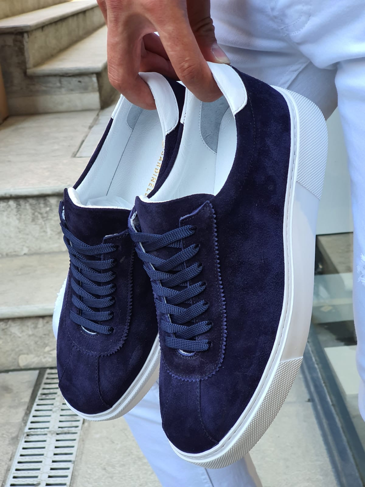 Lehi Navy Blue Mid-Top Suede Sneaker-baagr.myshopify.com-shoes2-BOJONI