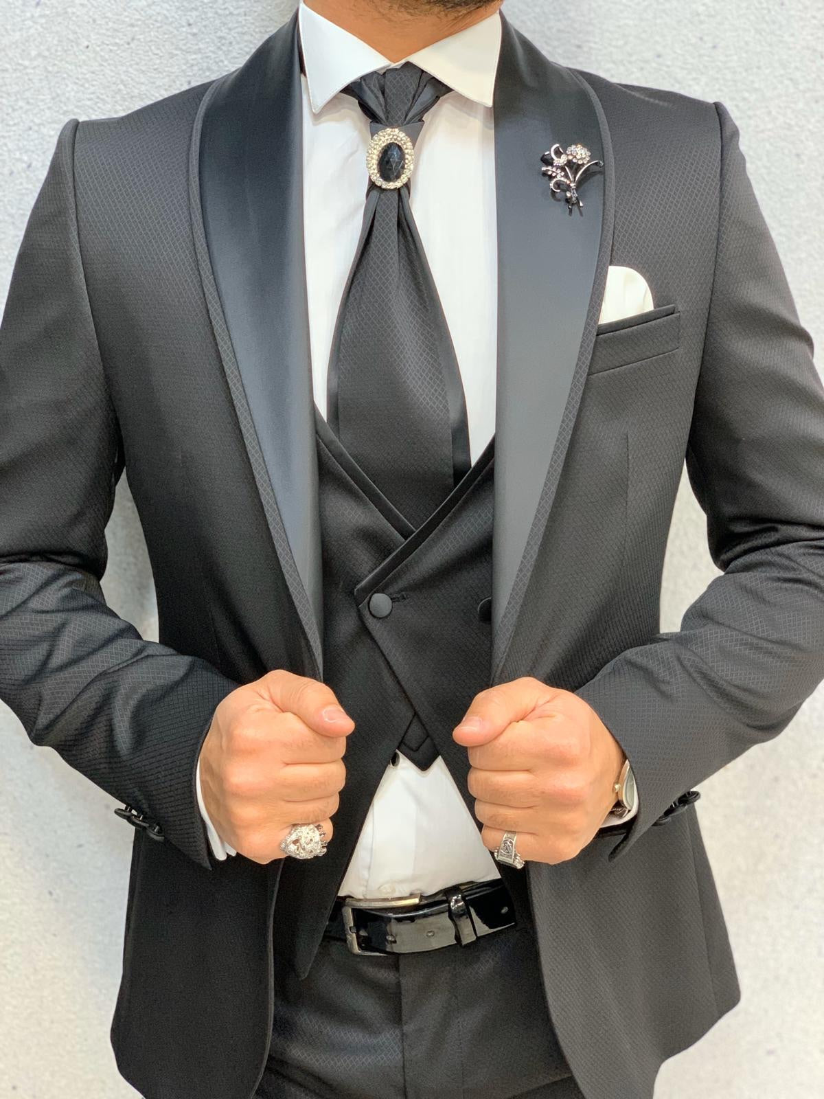 Lanso Slim Fit Tuxedo Black-baagr.myshopify.com-1-brabion