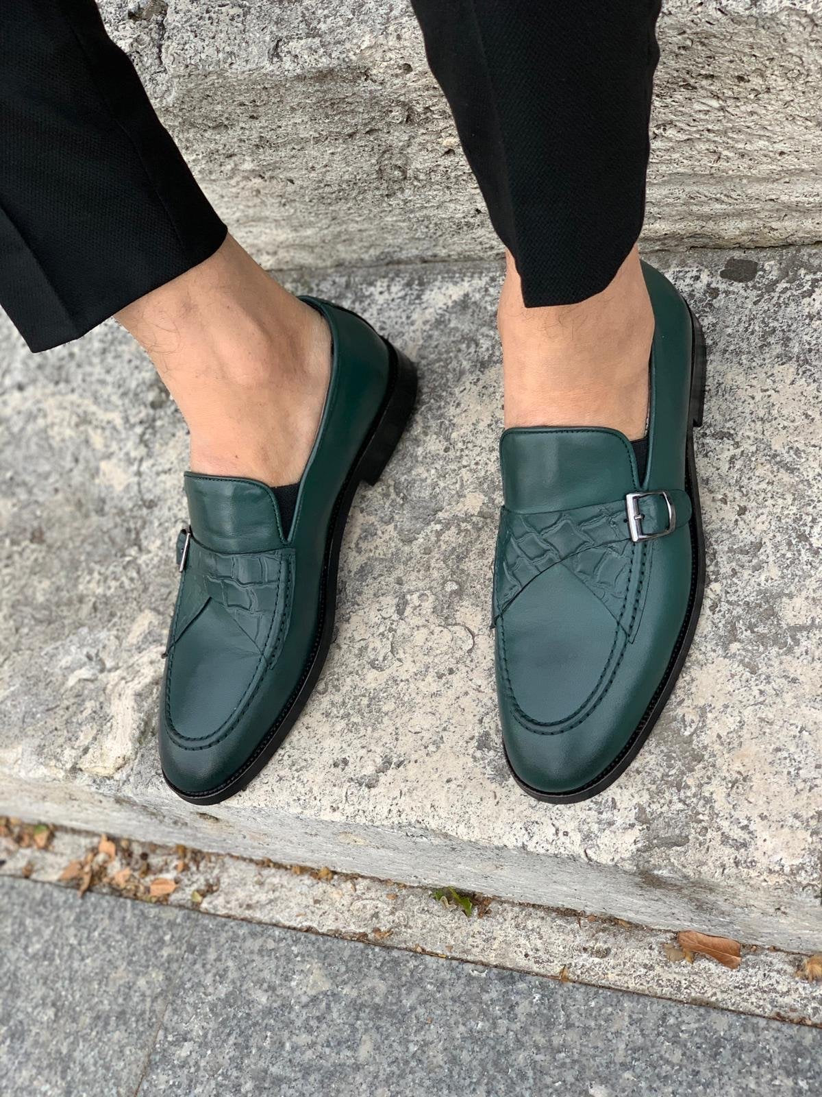 Stanoss Green Buckle Shoes-baagr.myshopify.com-shoes2-BOJONI