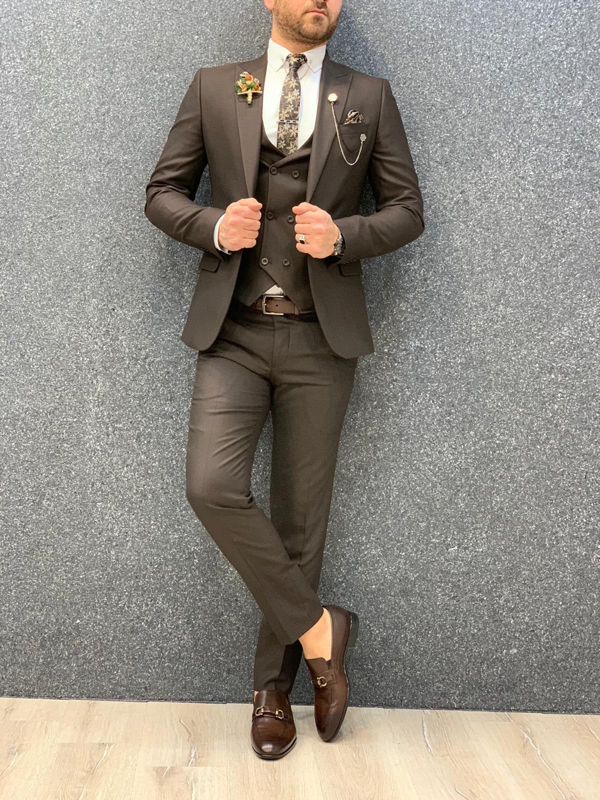 Olympia Brown Slim Fit  Suit-baagr.myshopify.com-1-BOJONI