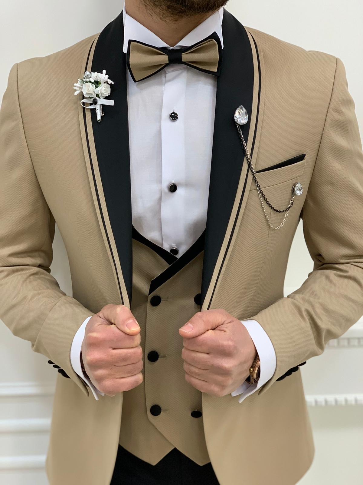 Napolia Royal Gold Slim Fit Tuxedo-baagr.myshopify.com-1-BOJONI