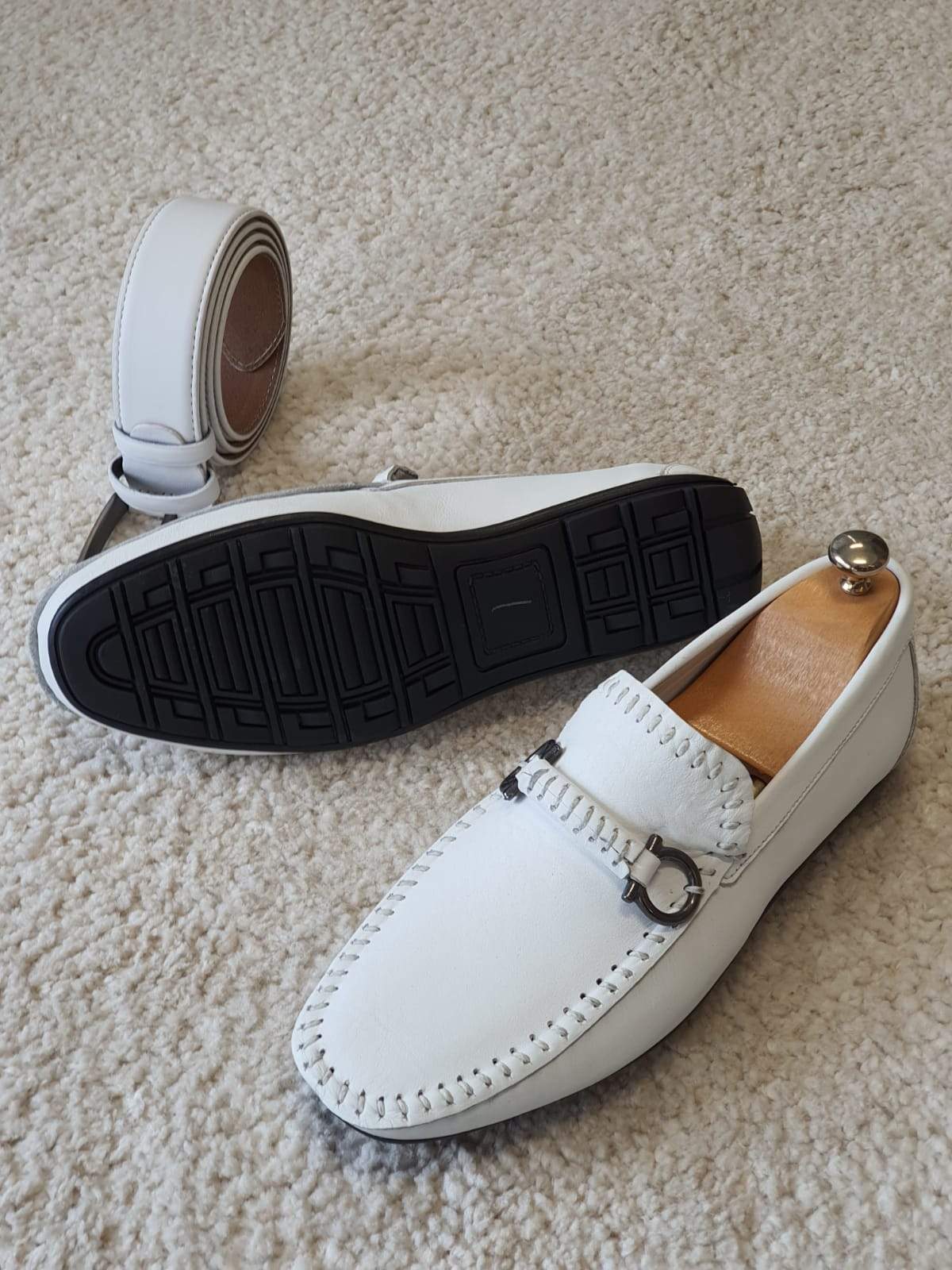 Antonio White Slip On Bit Loafers-baagr.myshopify.com-shoes2-brabion