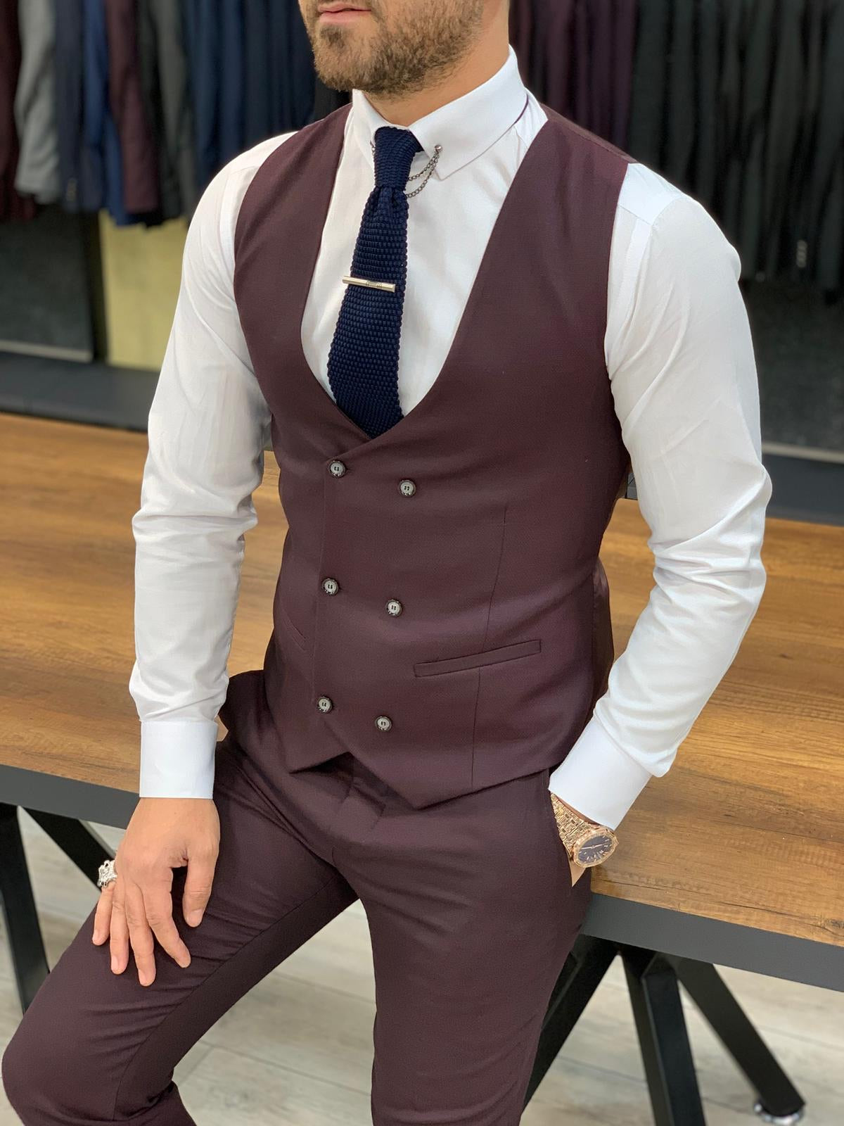 Rocca Burgundy Slim Fit Pinstripe Suit-baagr.myshopify.com-1-BOJONI