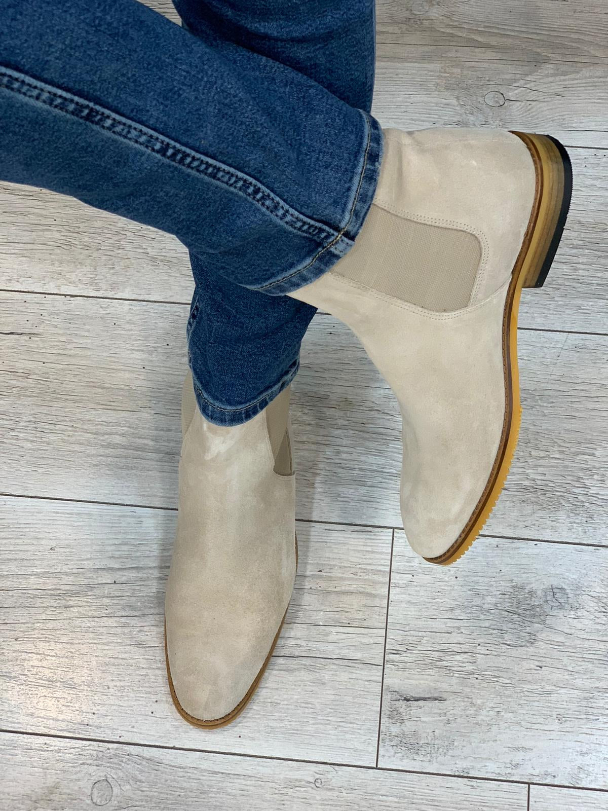 Suade Leather Chelsea Boots Cream-baagr.myshopify.com-shoes2-BOJONI