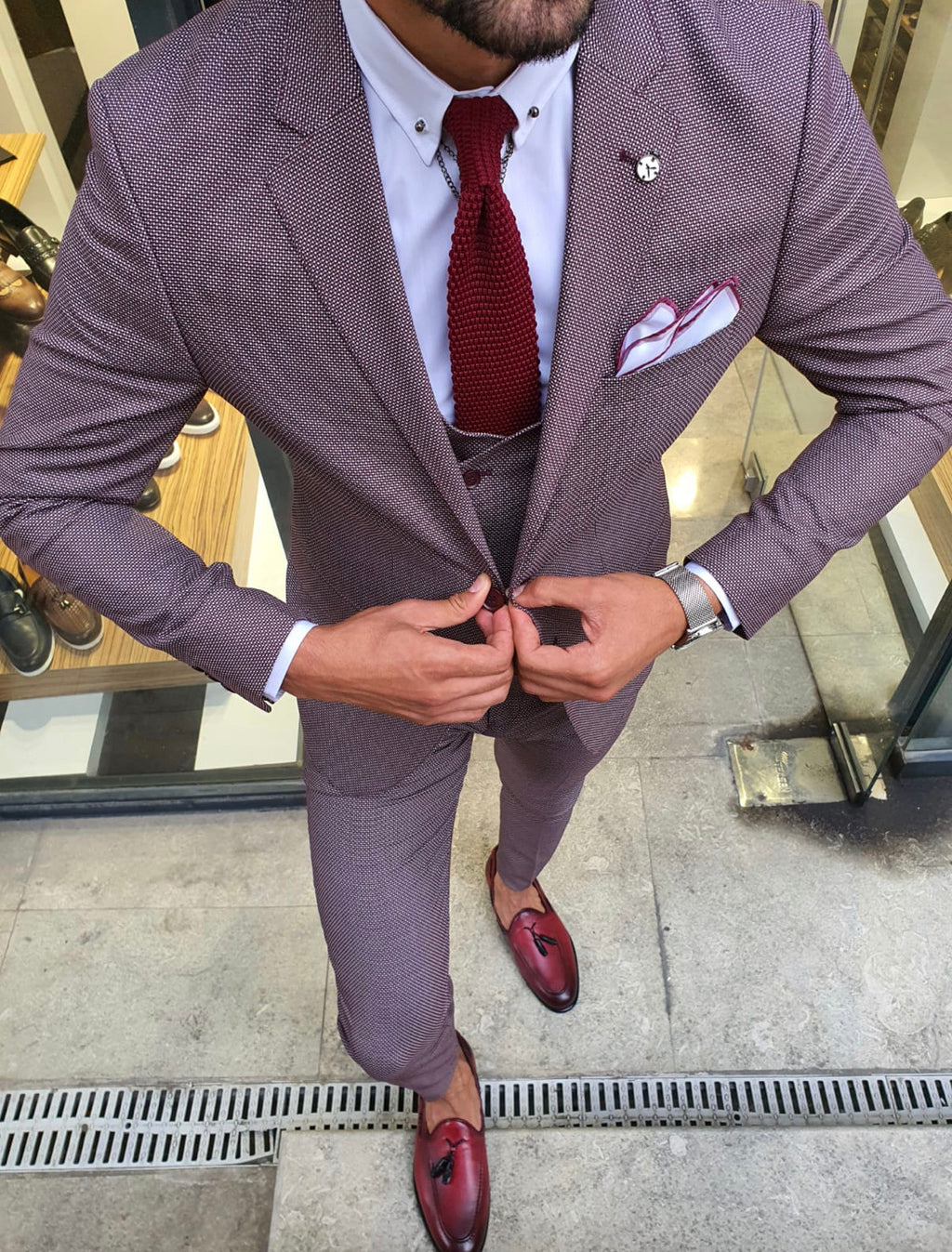 Midvale Caret Red Slim Fit Suit-baagr.myshopify.com-suit-brabion