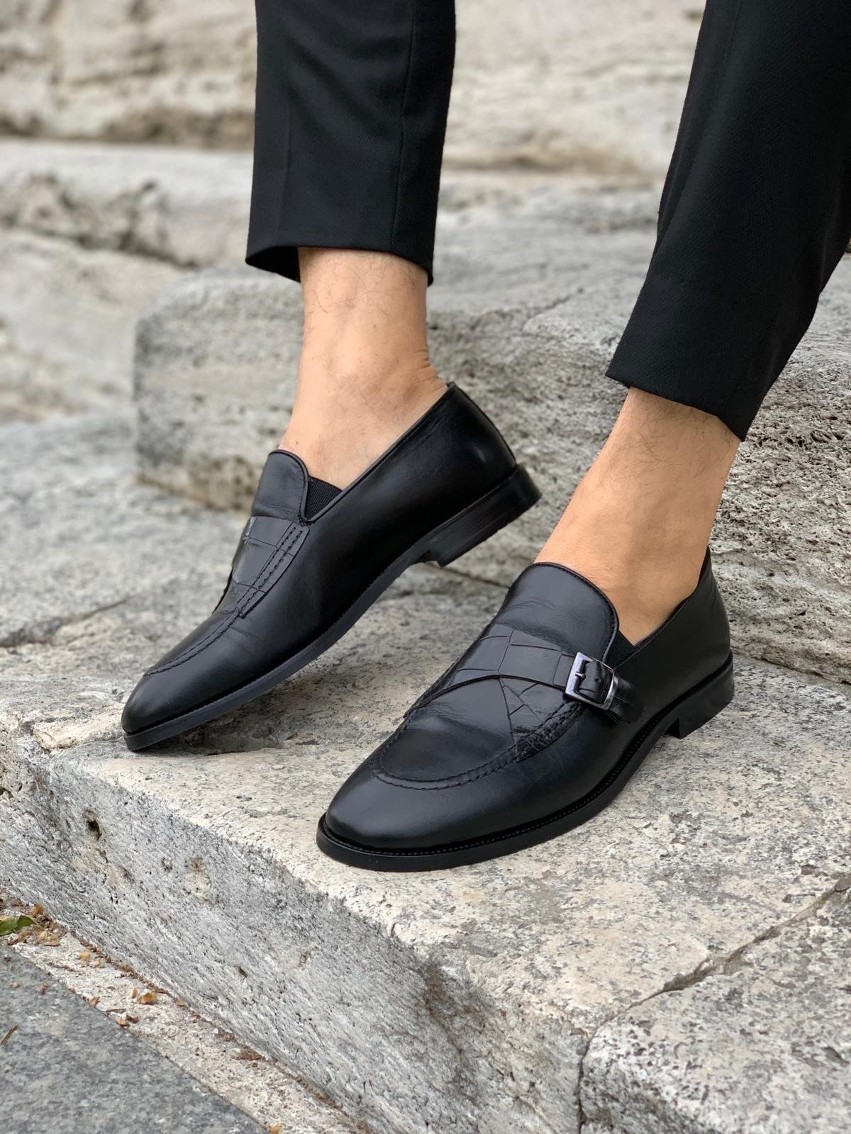 Stanoss Black Buckle Shoes-baagr.myshopify.com-shoes2-brabion