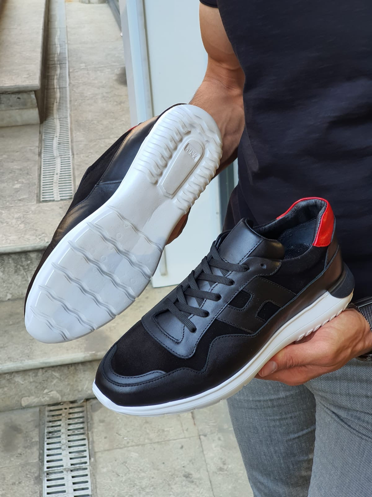 Henderson Black Mid-Top Sneakers-baagr.myshopify.com-shoes2-BOJONI