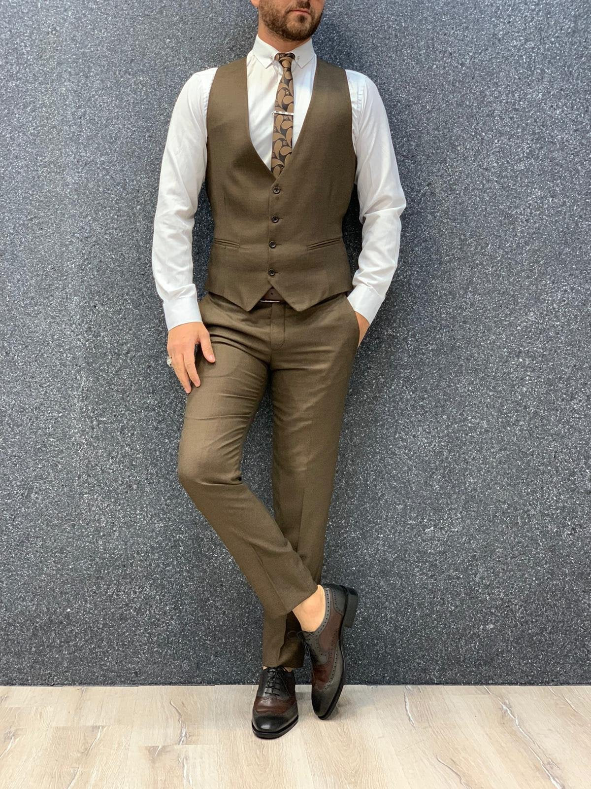 Kan Brown Slim Fit Wool Suit-baagr.myshopify.com-1-BOJONI