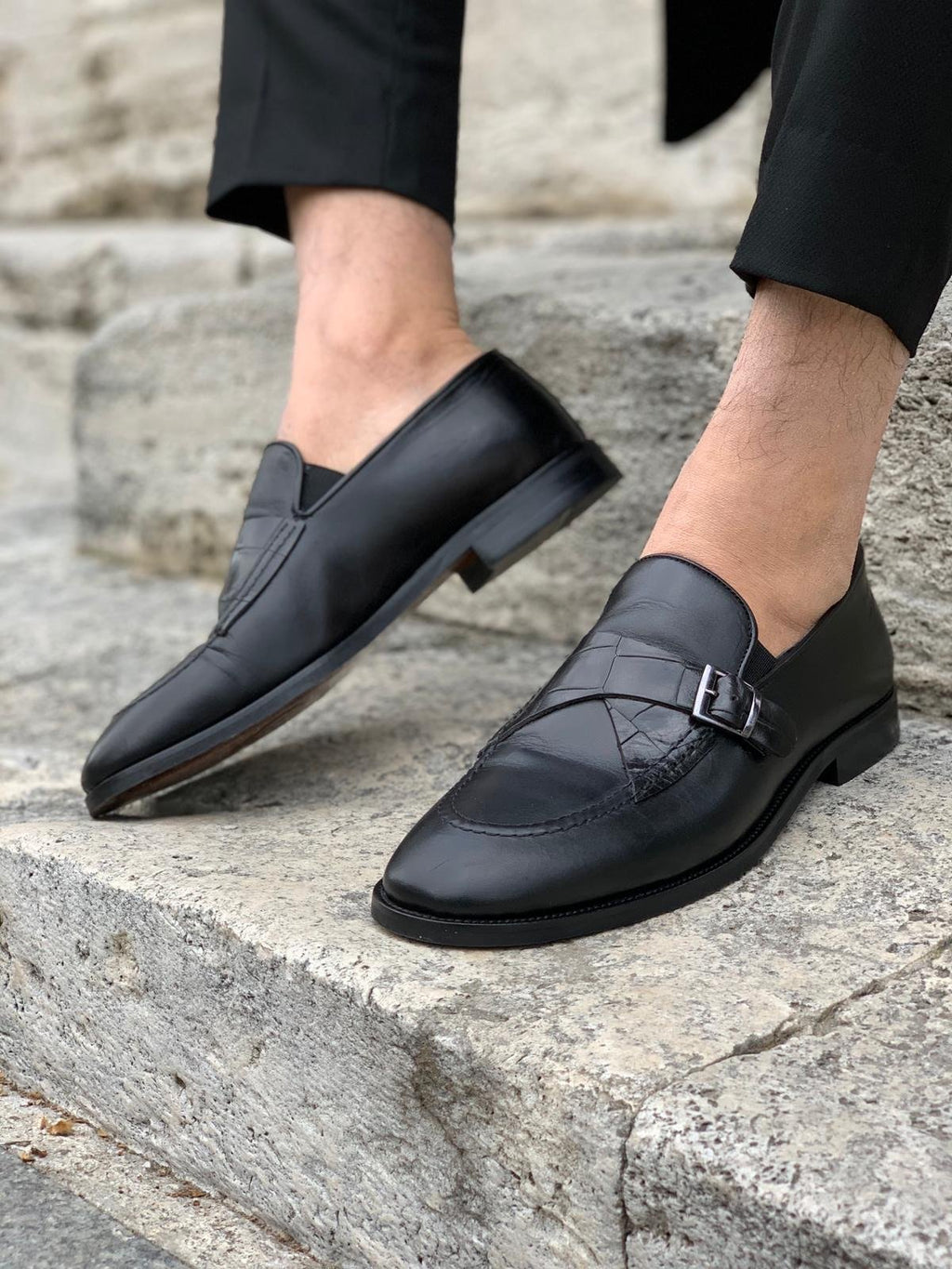 Stanoss Black Buckle Shoes-baagr.myshopify.com-shoes2-brabion