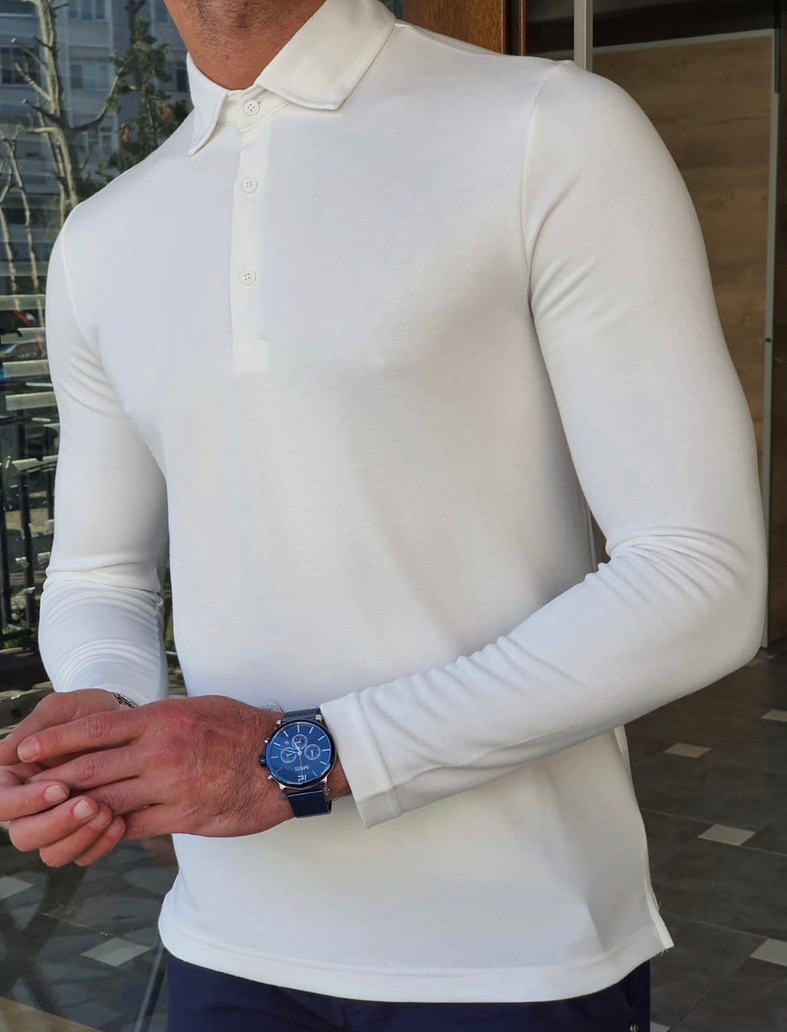 Akron Camel Slim Fit Short Sleeve Shirt-baagr.myshopify.com-Shirt-BOJONI