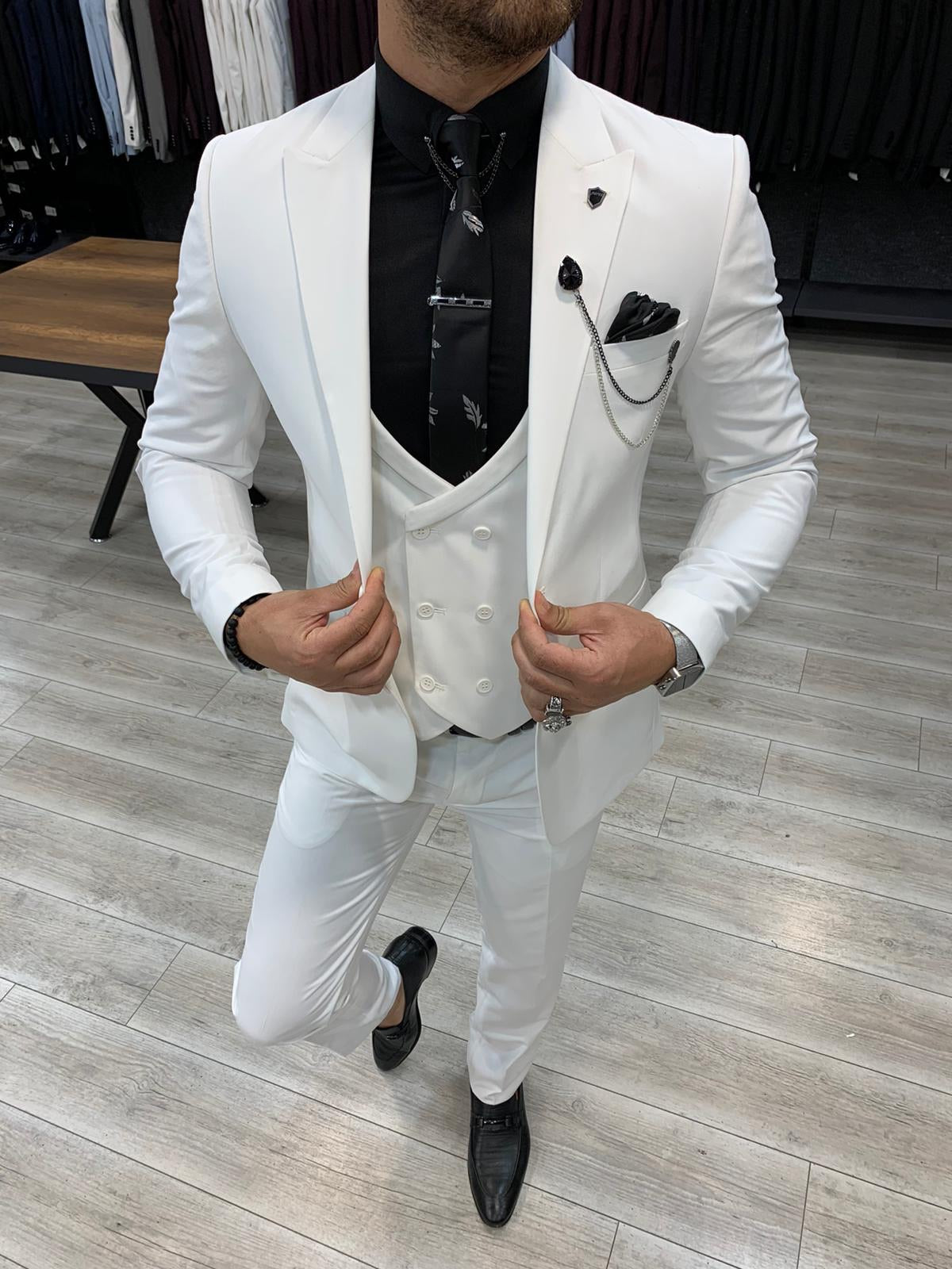 Verona White Slim Fit Wool Suit-baagr.myshopify.com-1-BOJONI