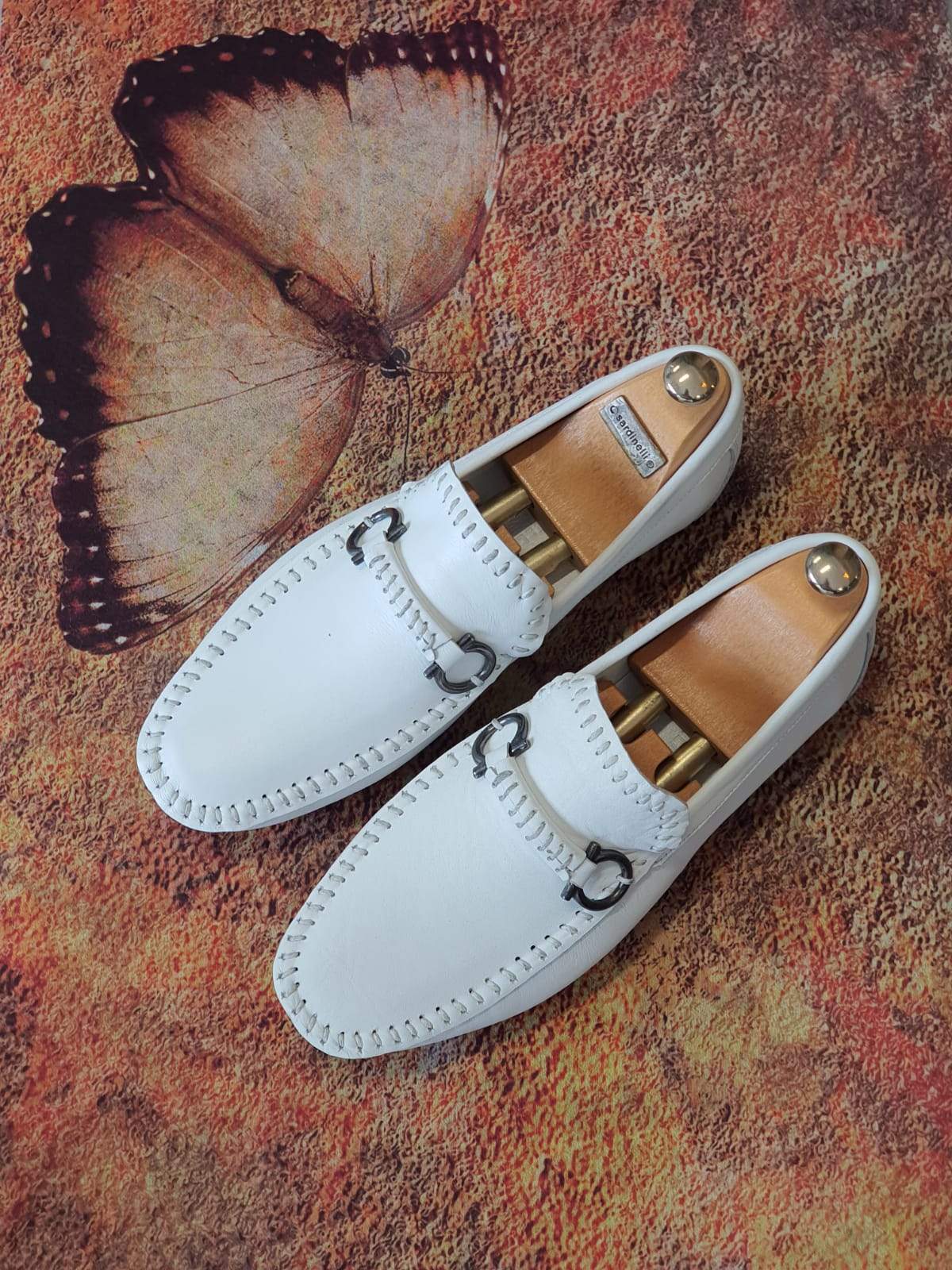 Antonio White Slip On Bit Loafers-baagr.myshopify.com-shoes2-brabion