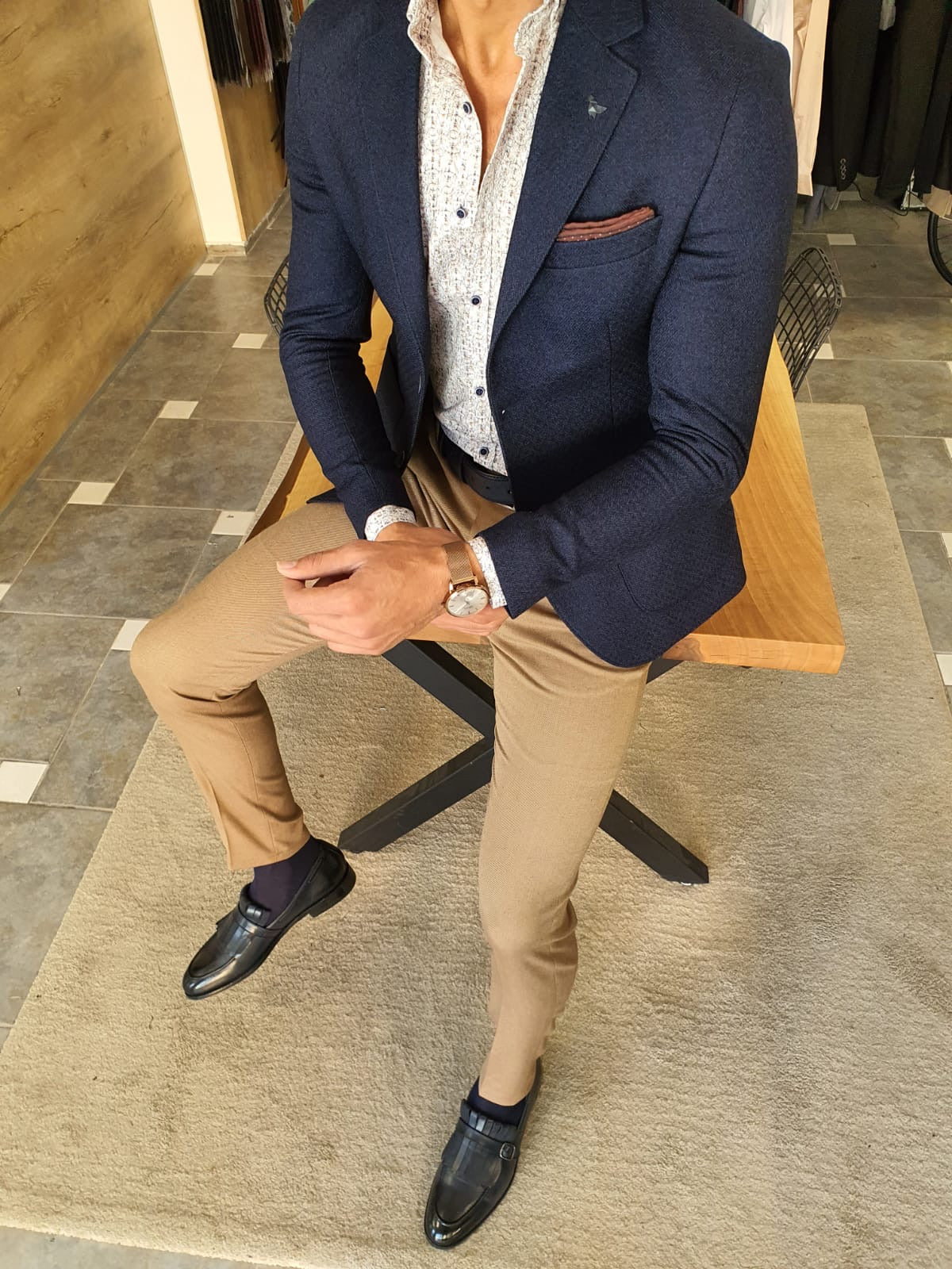 Severi Navy Blue Slim Fit Blazer-baagr.myshopify.com-blazers-BOJONI