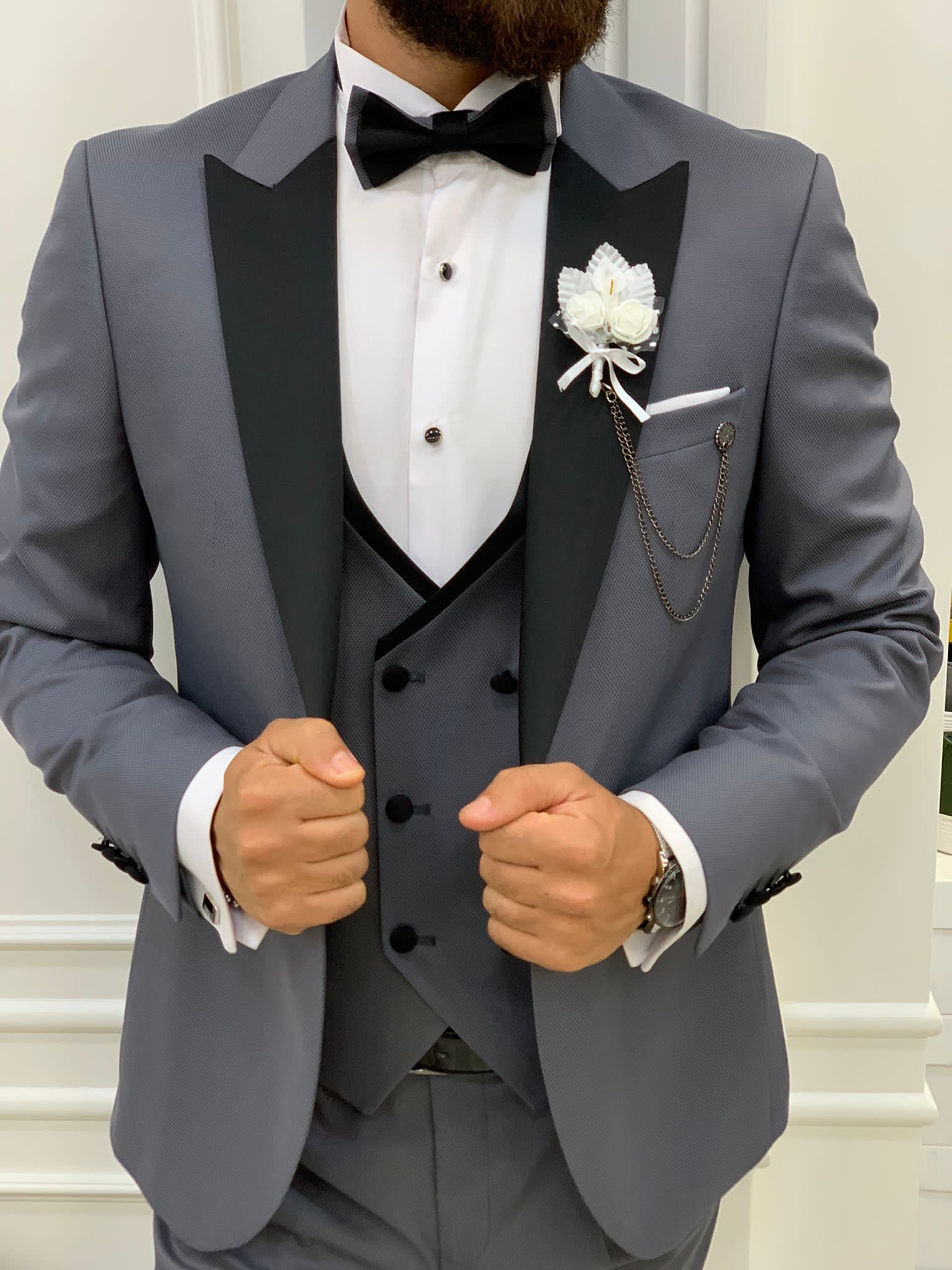 Rocca Gray Slim Fit Tuxedo-baagr.myshopify.com-1-BOJONI