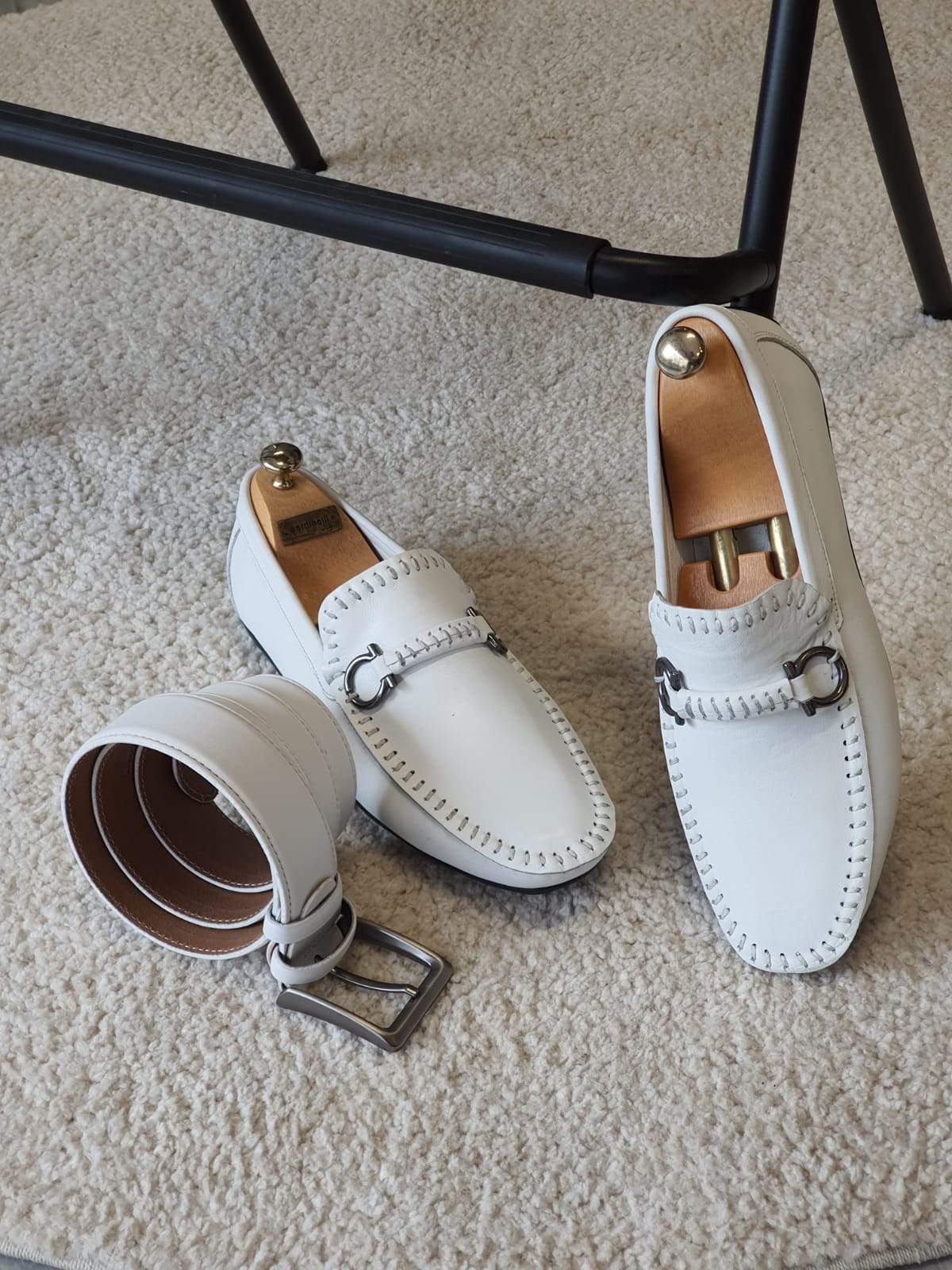 Antonio White Slip On Bit Loafers-baagr.myshopify.com-shoes2-brabion