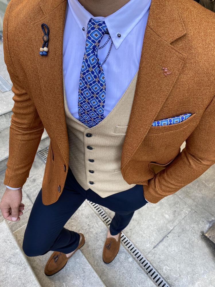 Severi Tile Slim Fit Plaid Wool Suit-baagr.myshopify.com-suit-BOJONI